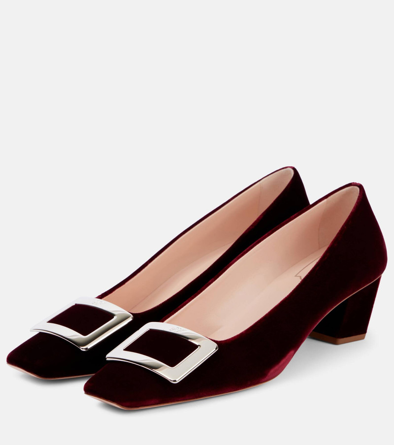Belle Vivier 45 faux fur-trimmed pumps 4
