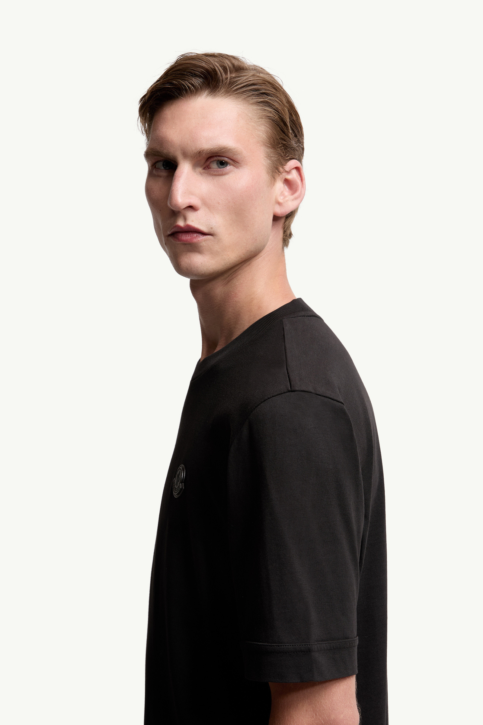 Logo Patch Cotton T-Shirt - 4