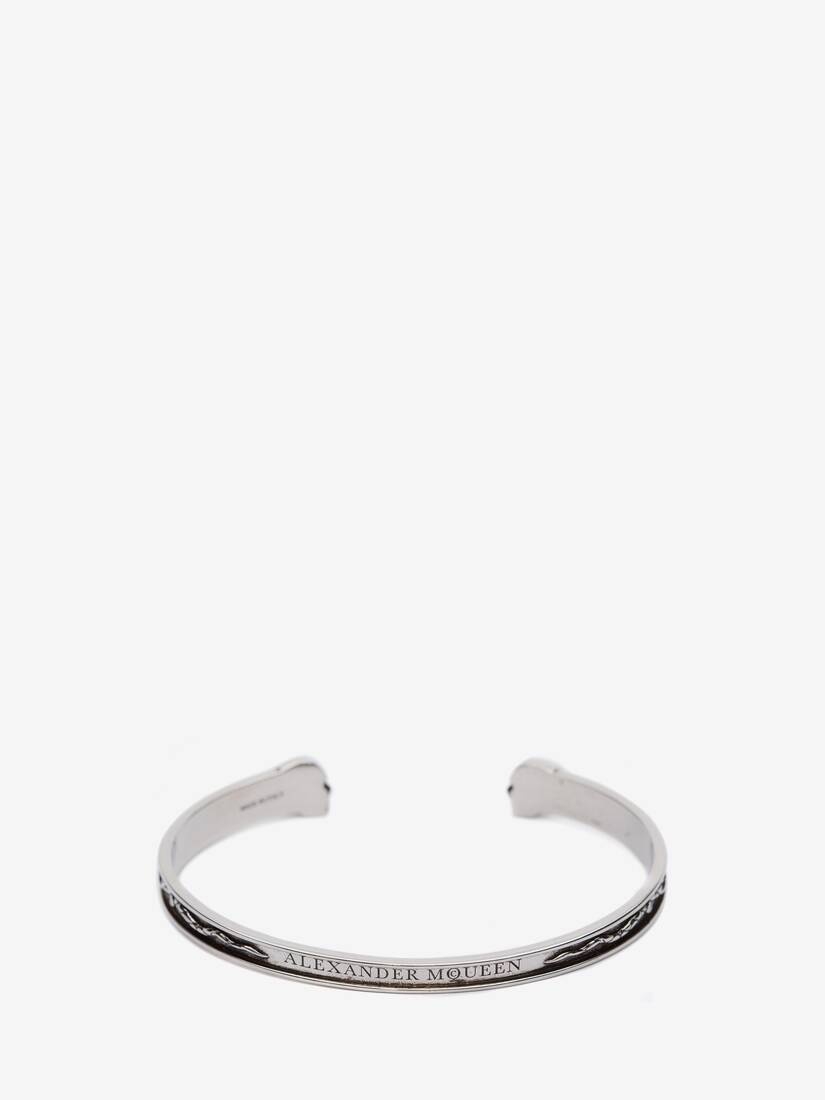 Men's Twin Skull Bracelet in Antique Silver - 2