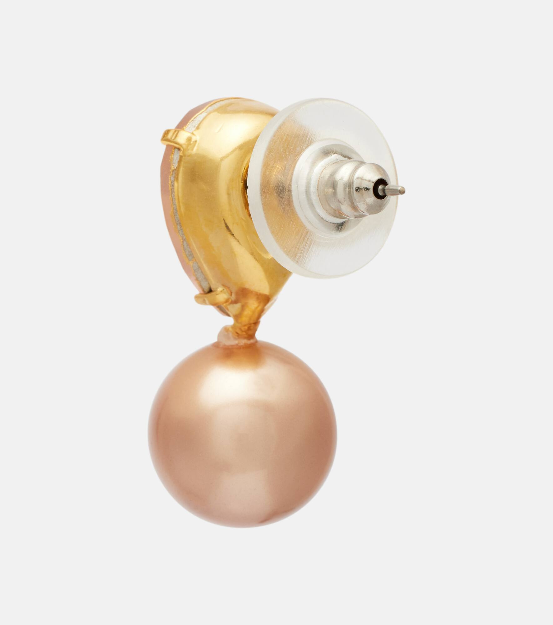 Simone crystal-embellished pearl earrings - 5