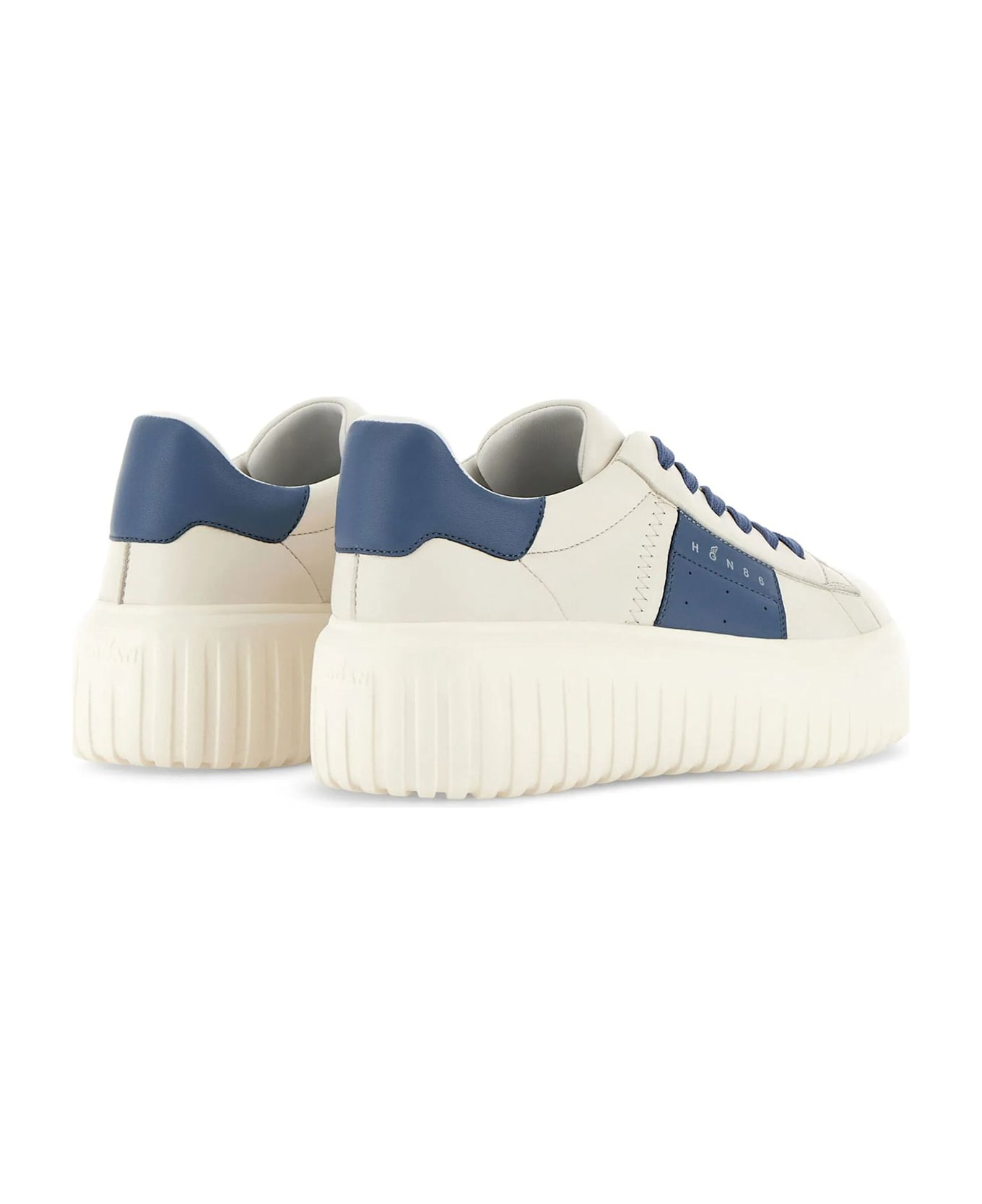 'h Stripes' Ivory Leather Sneakers - 5
