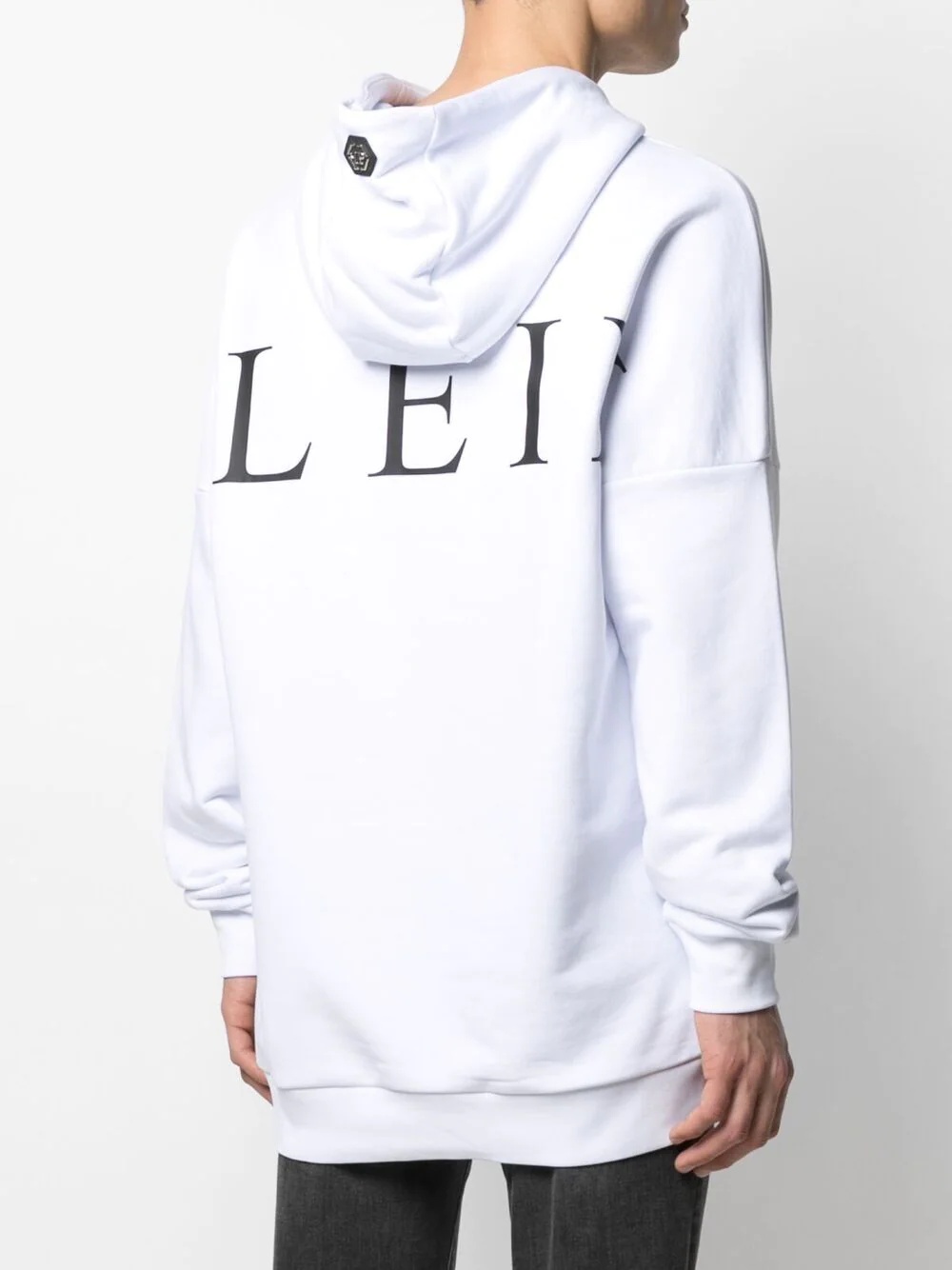 logo-print cotton-blend hoodie - 4