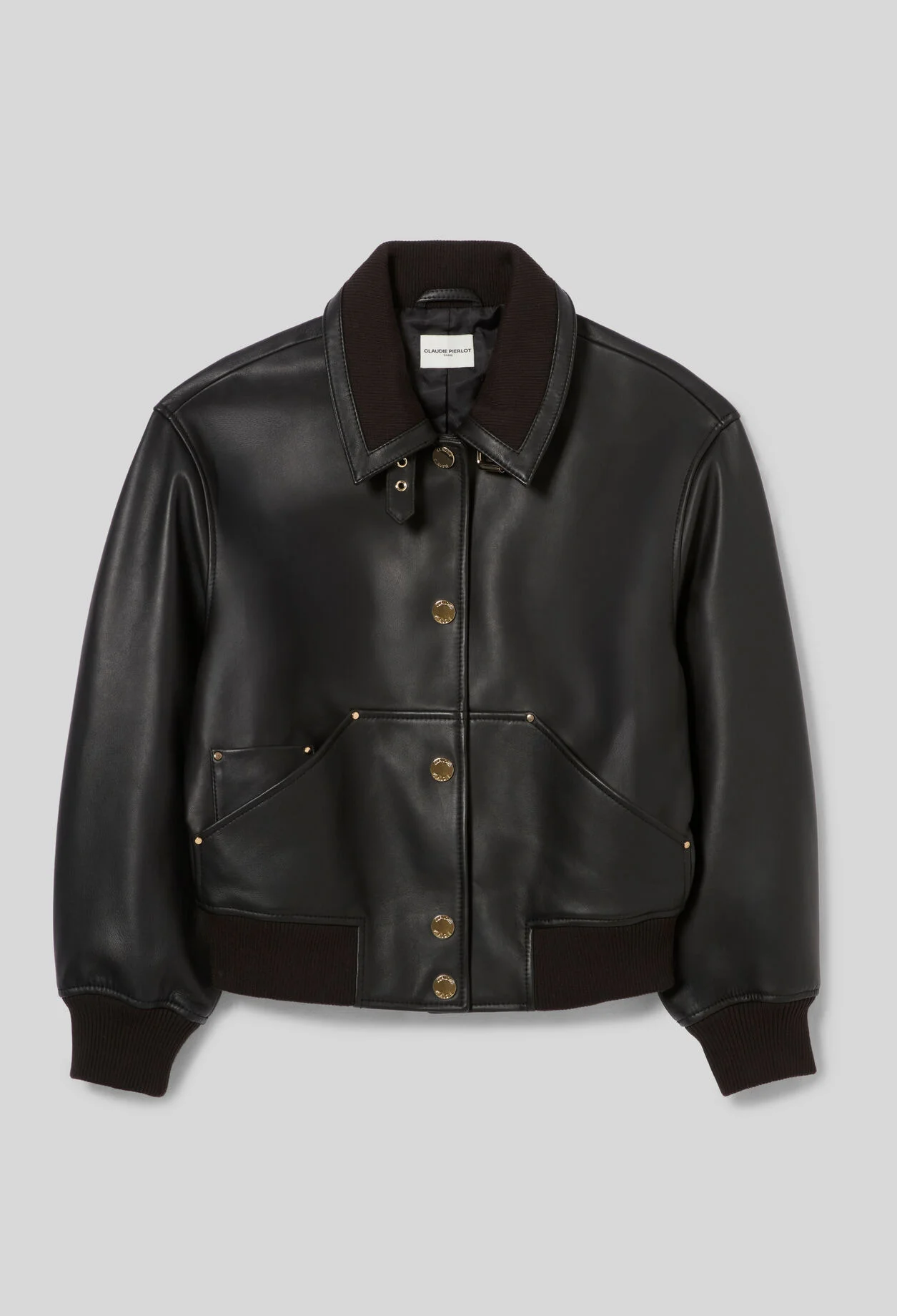 LEATHER BOMBER JACKET - 1