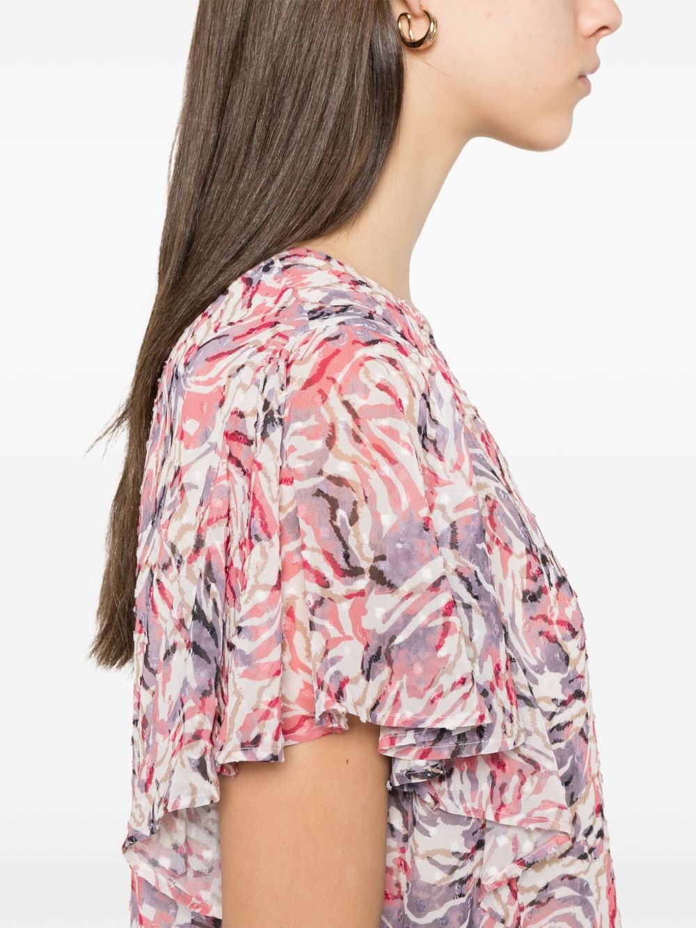abstract-print blouse - 5