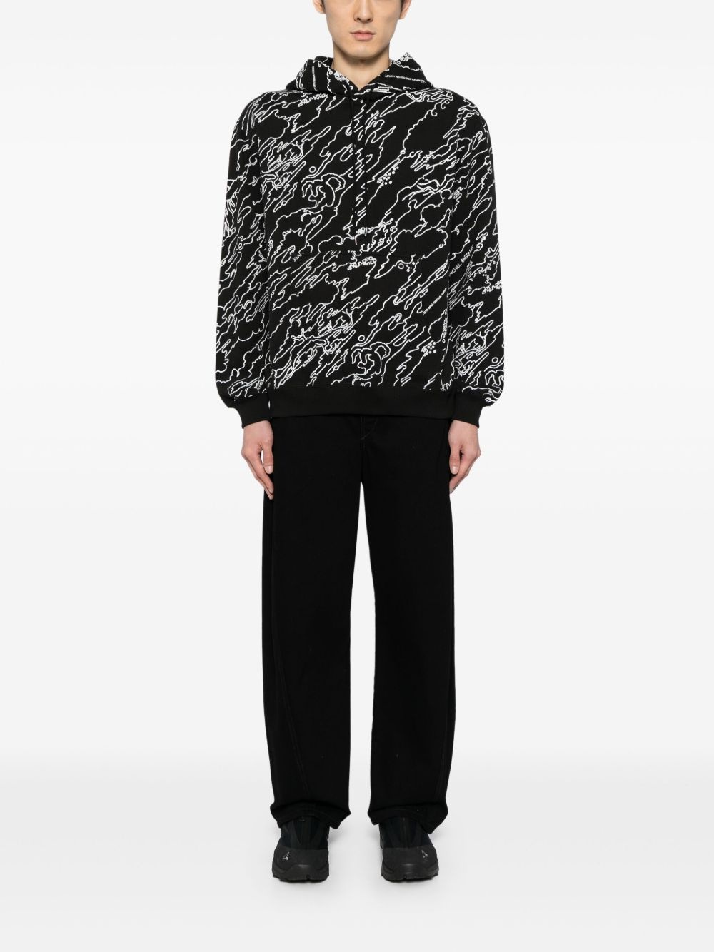 graphic-print cotton hoodie - 2