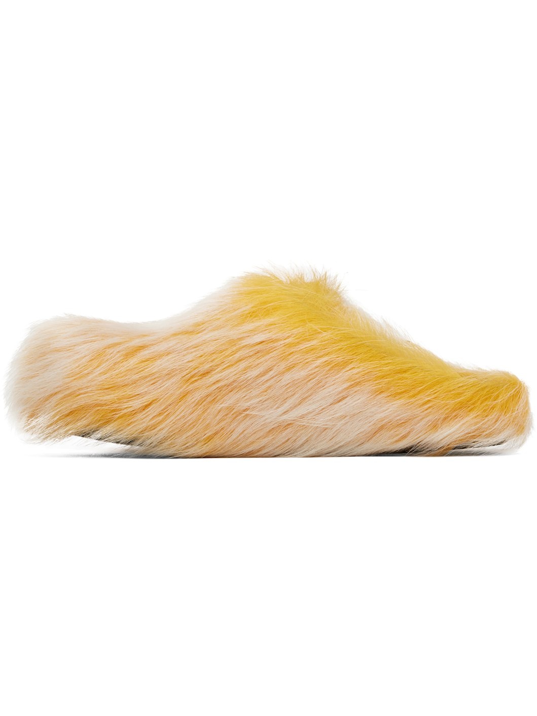 Yellow Long Hair Calfskin Fussbett Slip-on Loafers - 3