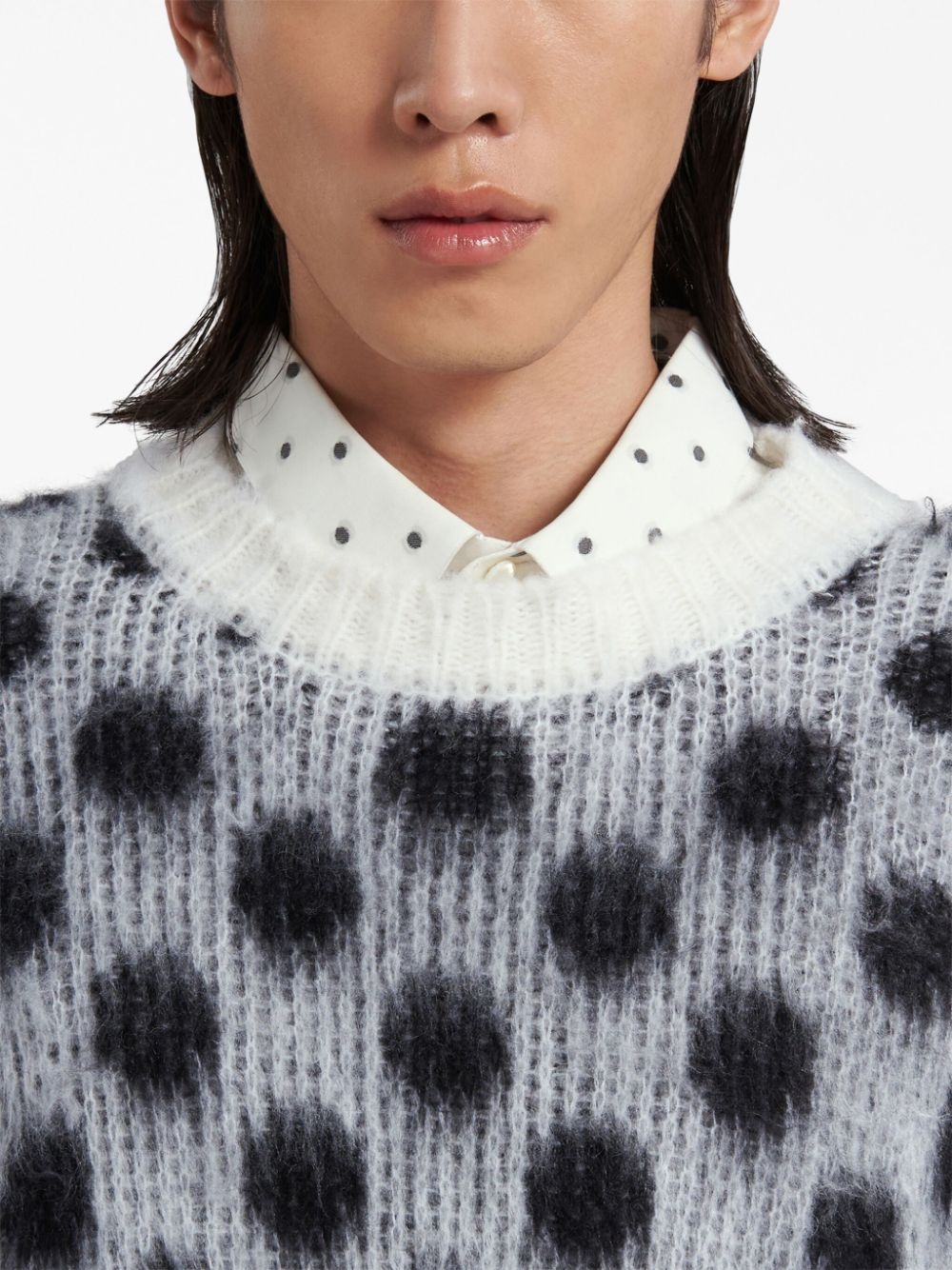 polka-dot crewneck jumper - 4