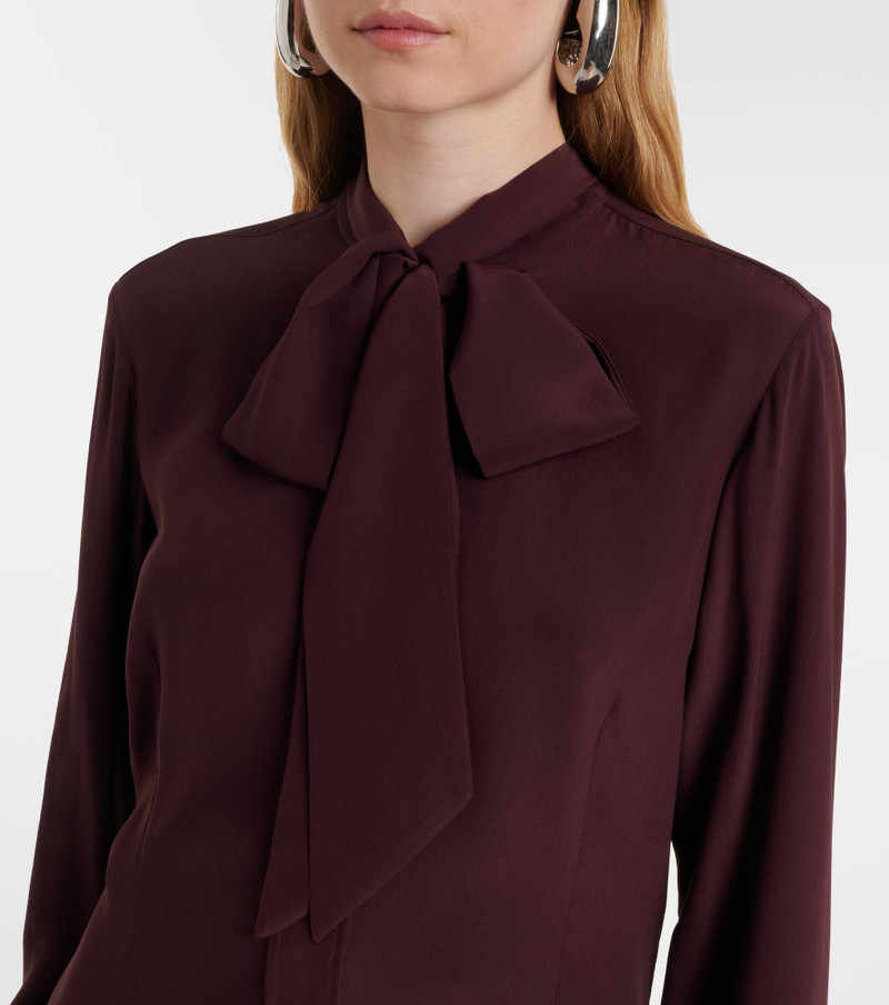 Tie-neck silk top 4
