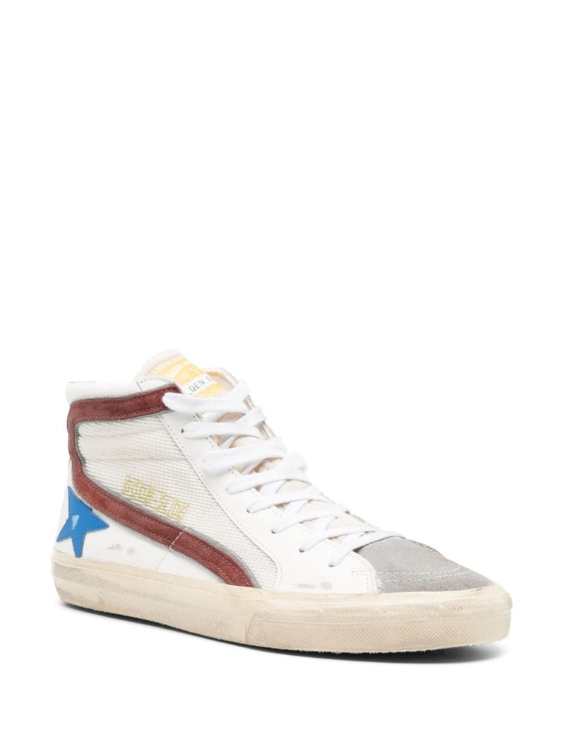 Golden Goose star-patch lace-up sneakers outlook