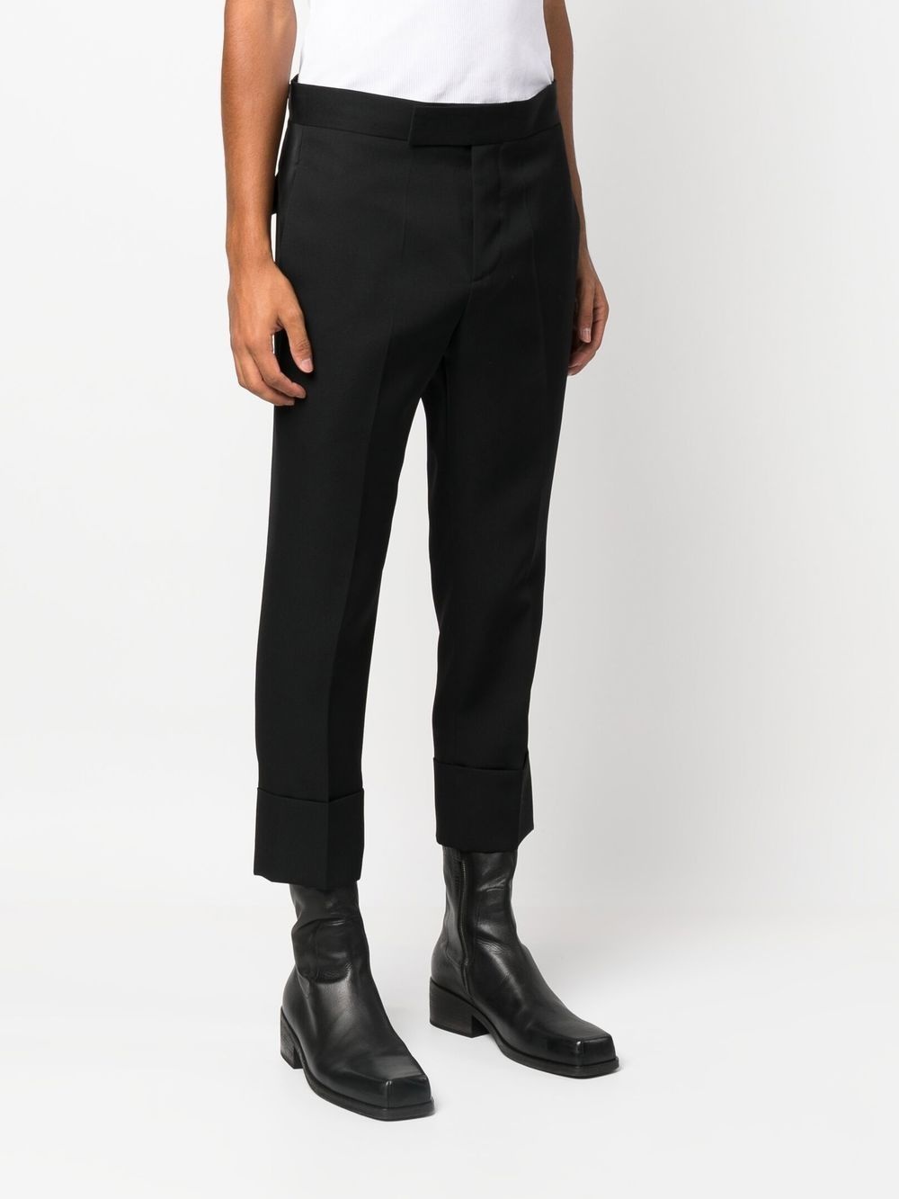 cropped wool trousers - 3