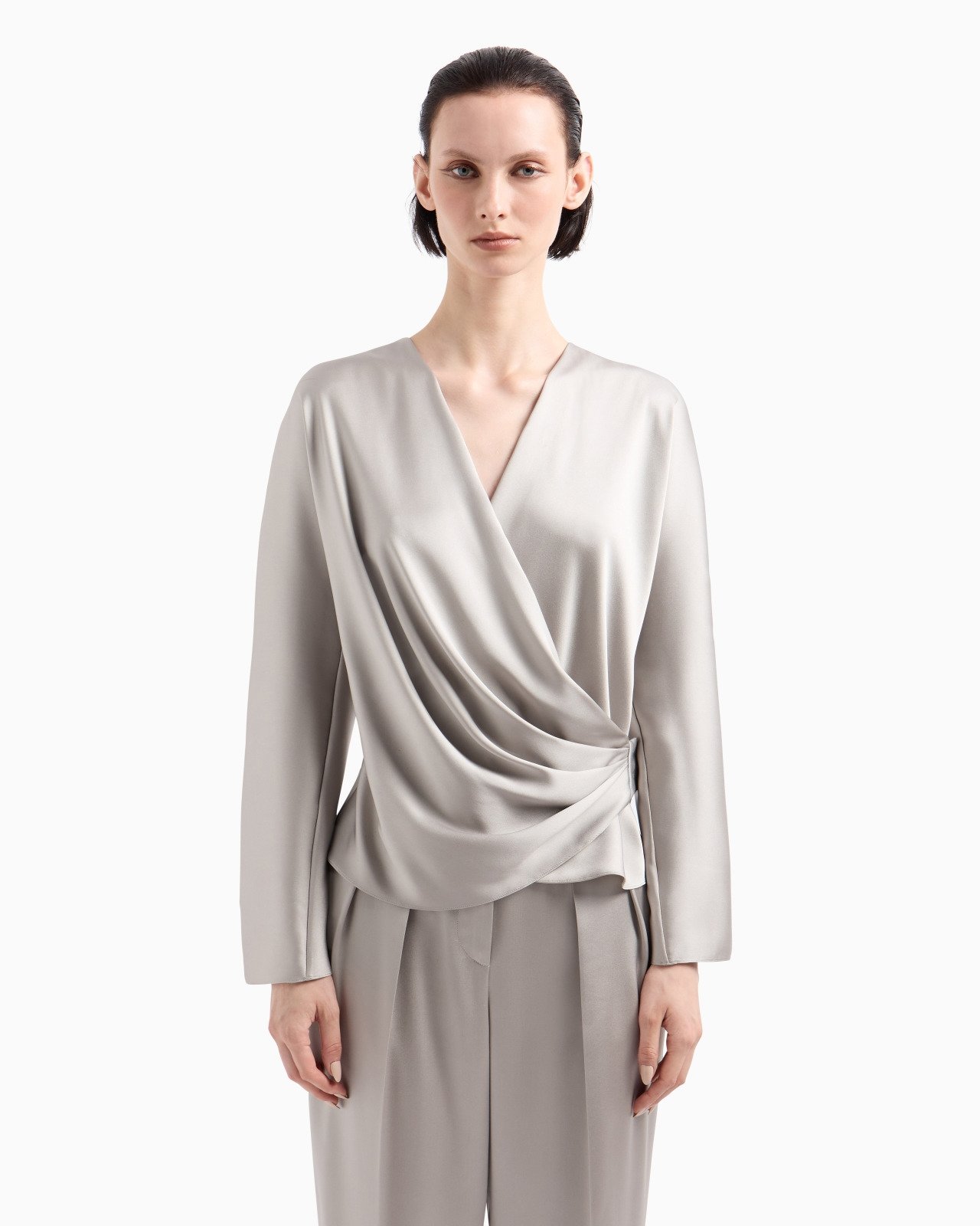 SHIRT IN DOUBLE-SIDED SILK SATIN - 4