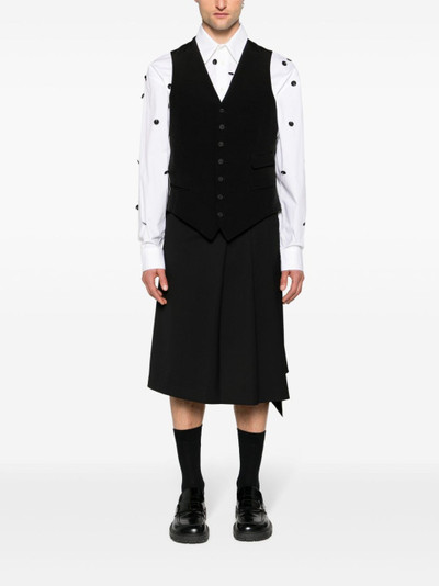 Yohji Yamamoto button-up cotton waistcoat outlook