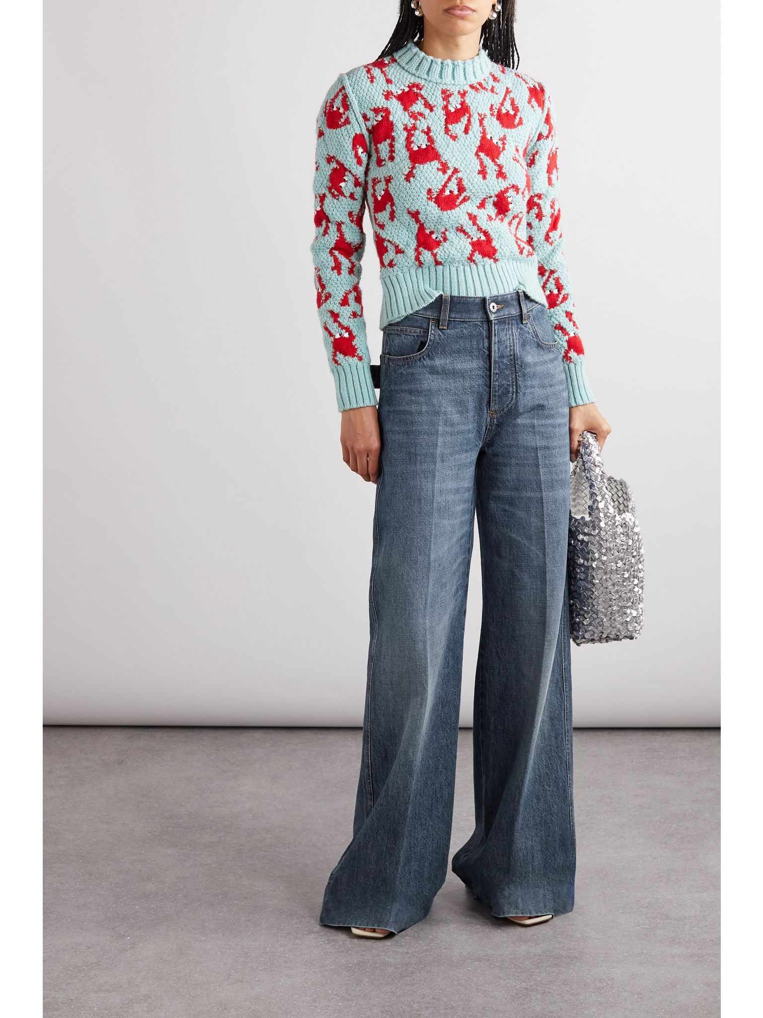 High-rise straight-leg jeans Blue - 2
