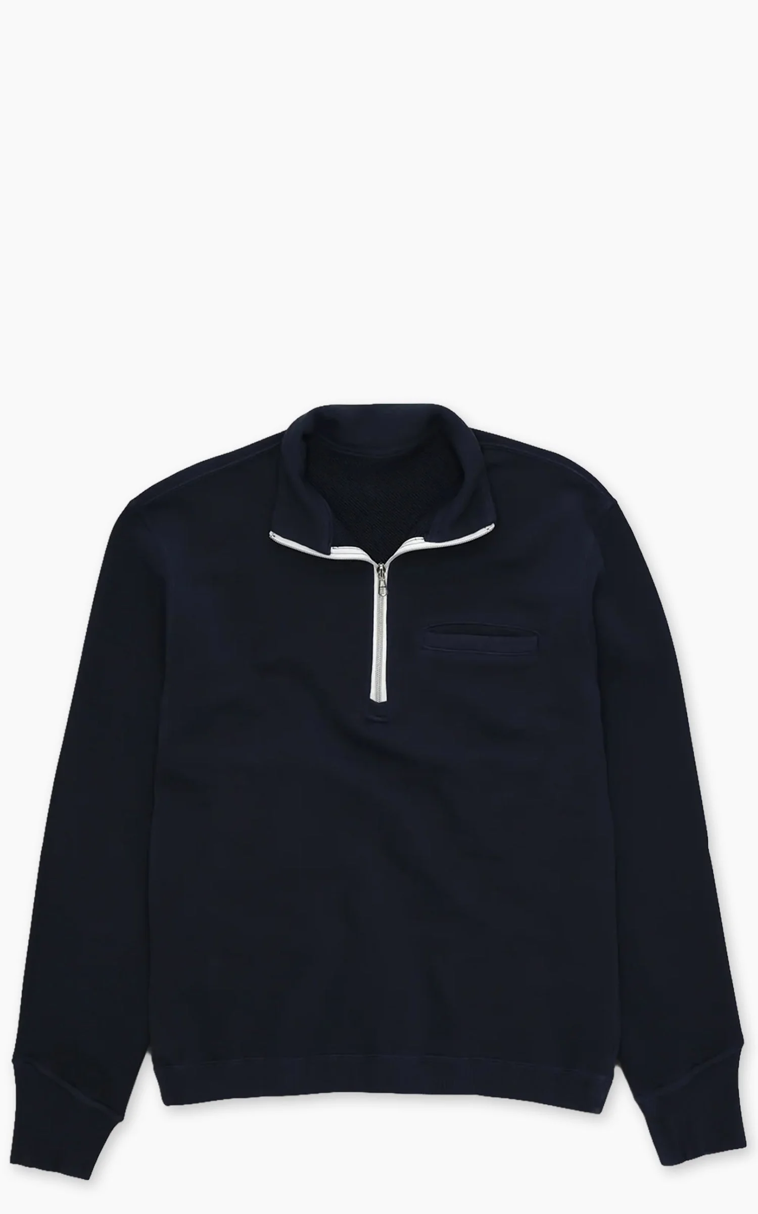 FORTELA PRINCETON BRUSHED JERSEY SWEATSHIRT ZIPPER BLUE - 1