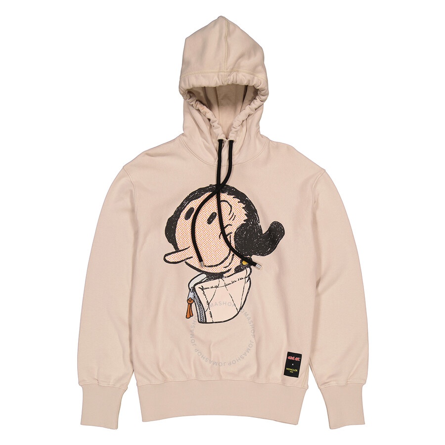 Moncler Ladies Medium Beige Olivia Oyl Graphic Print Hoodie - 1