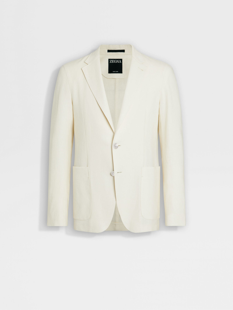 WHITE OASI LINO SHIRT JACKET 1
