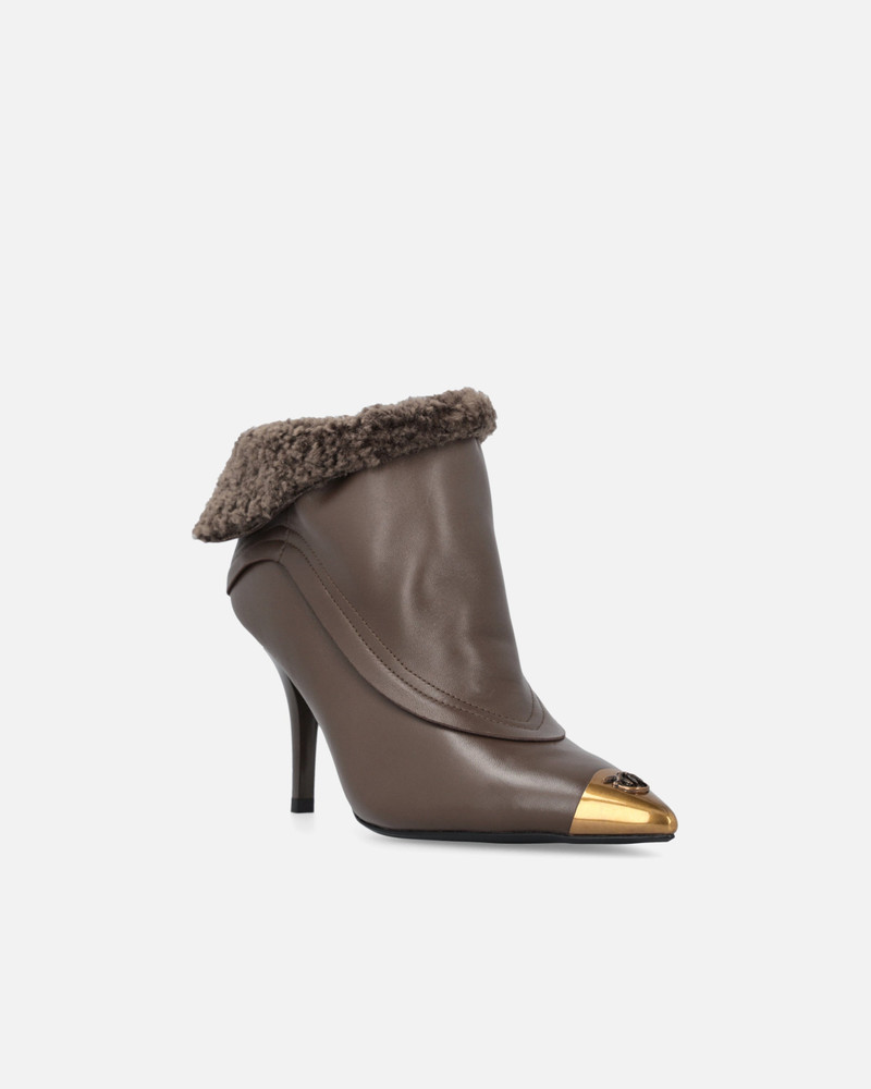 BOOTIES WITH FAUX FUR AND METAL TOE 2