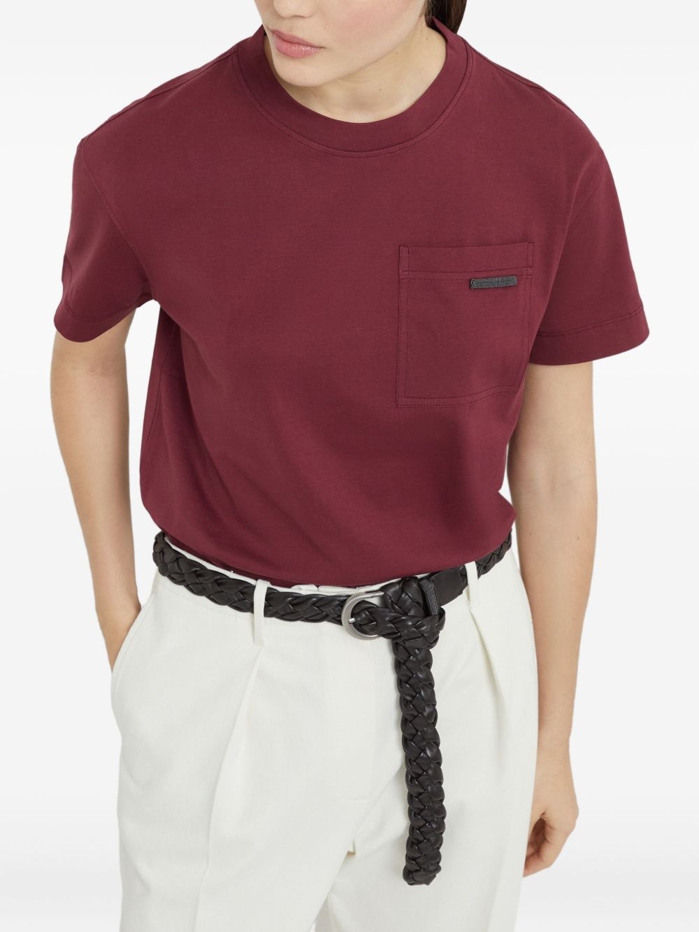 Monili-detail T-shirt - 5
