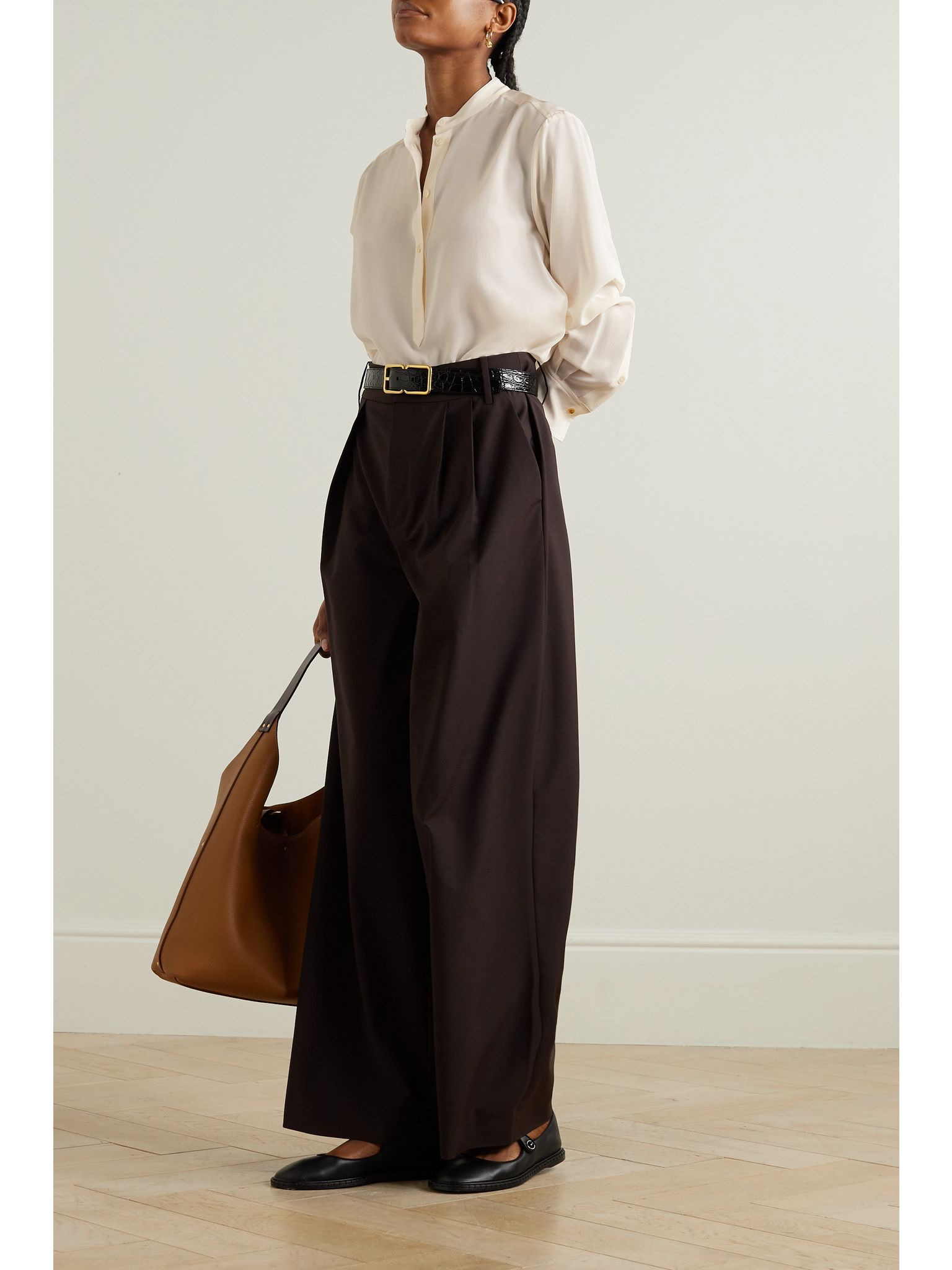 Eva silk crepe de chine blouse Neutral - 2