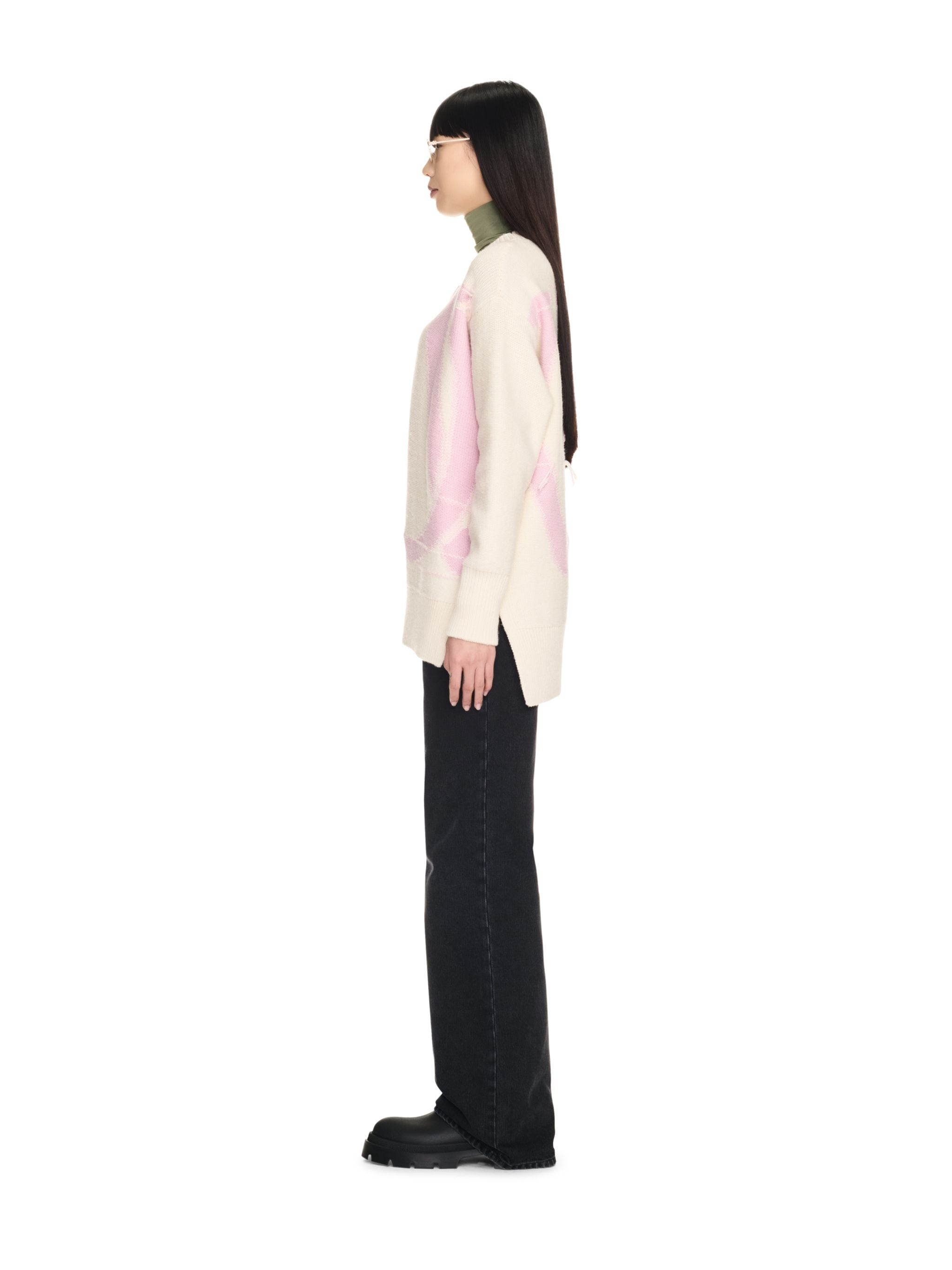 White Maxi Logo Crewneck - 3