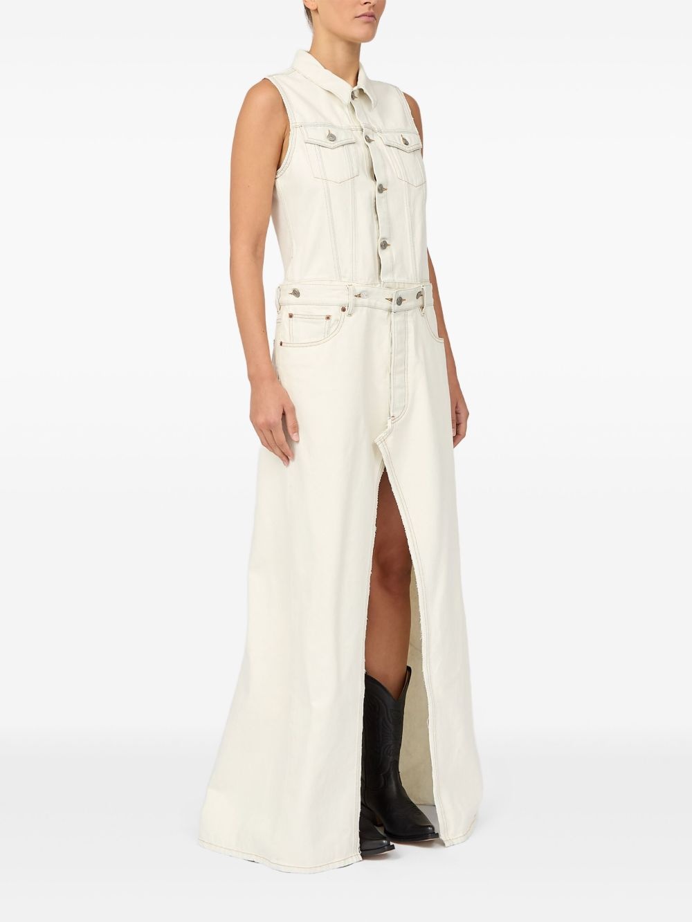 denim maxi dress - 3