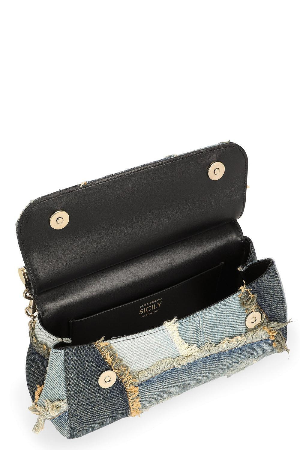 Elongated Sicily Bag - Patchwork Denim - 5
