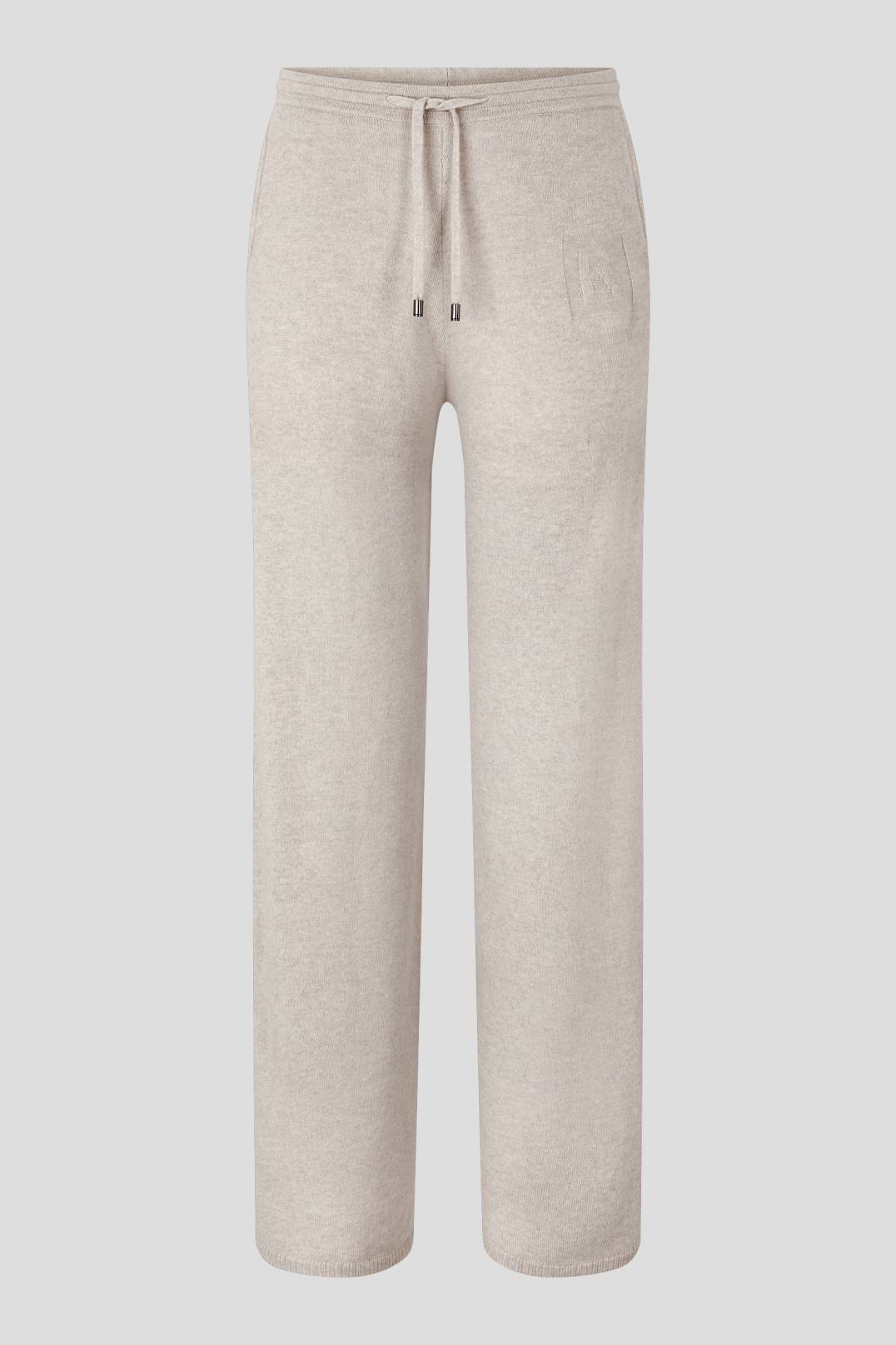 CRISTIN KNITTED PANTS IN BEIGE MELANGE - 1