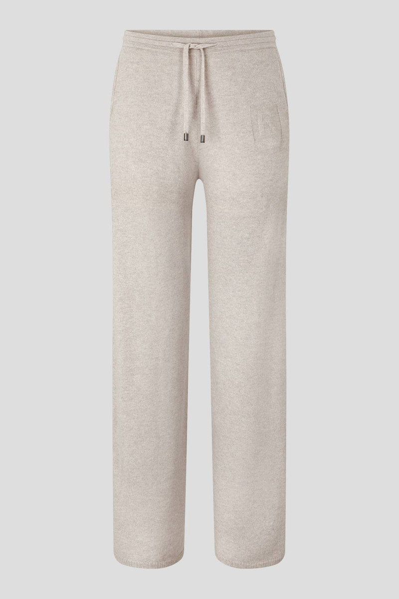 CRISTIN KNITTED PANTS IN BEIGE MELANGE 1