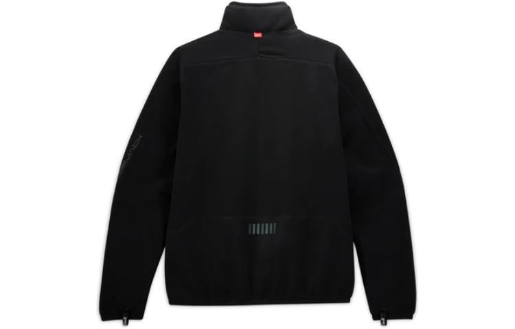 Nike x Travis Scott Solid Color Half Zipper Pocket Stand Collar Casual Jacket 'Black' DM1283-010 - 2