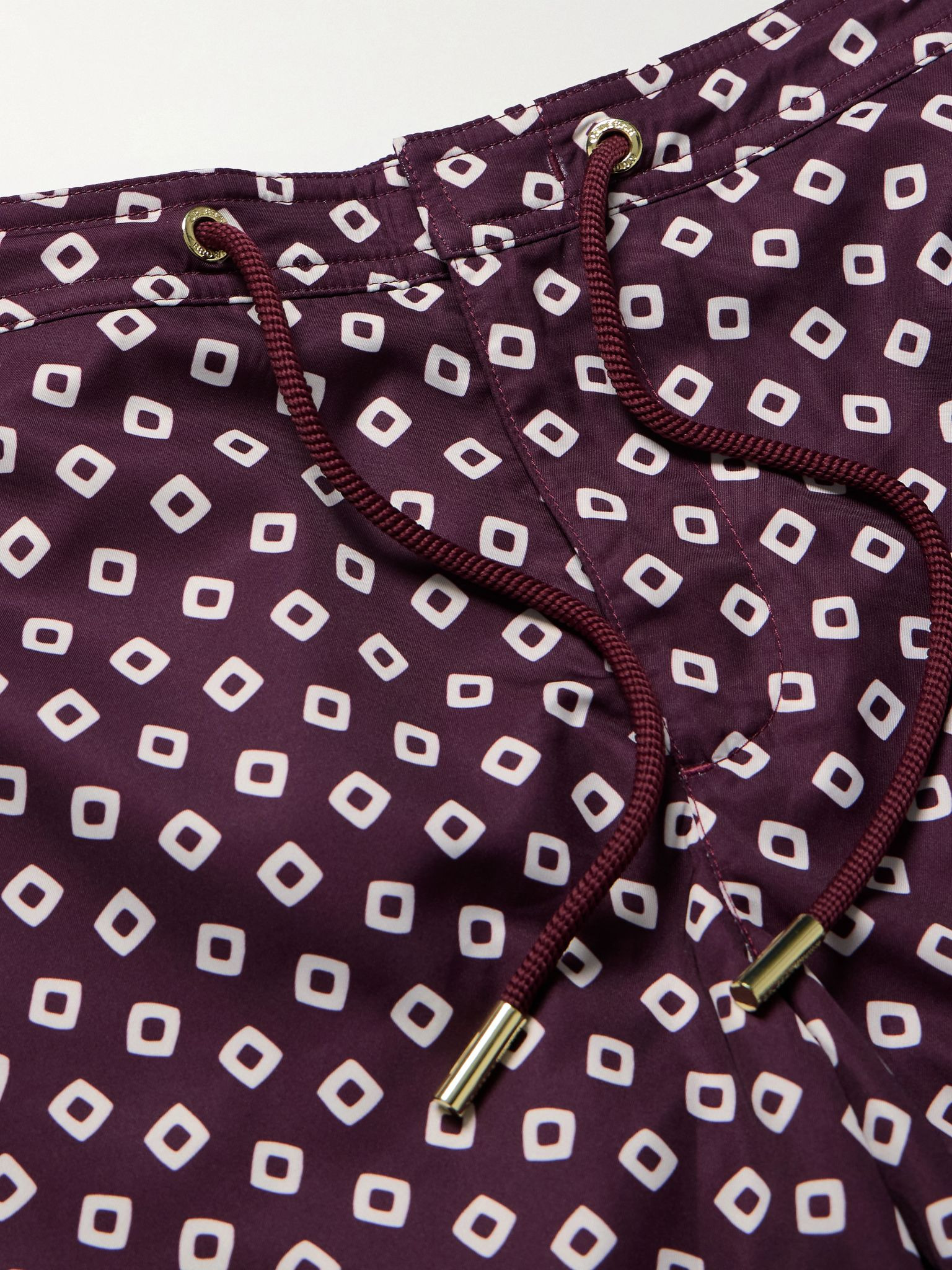 Bulldog Straight-Leg Mid-Length Printed Recycled Swim Shorts Purple - 4