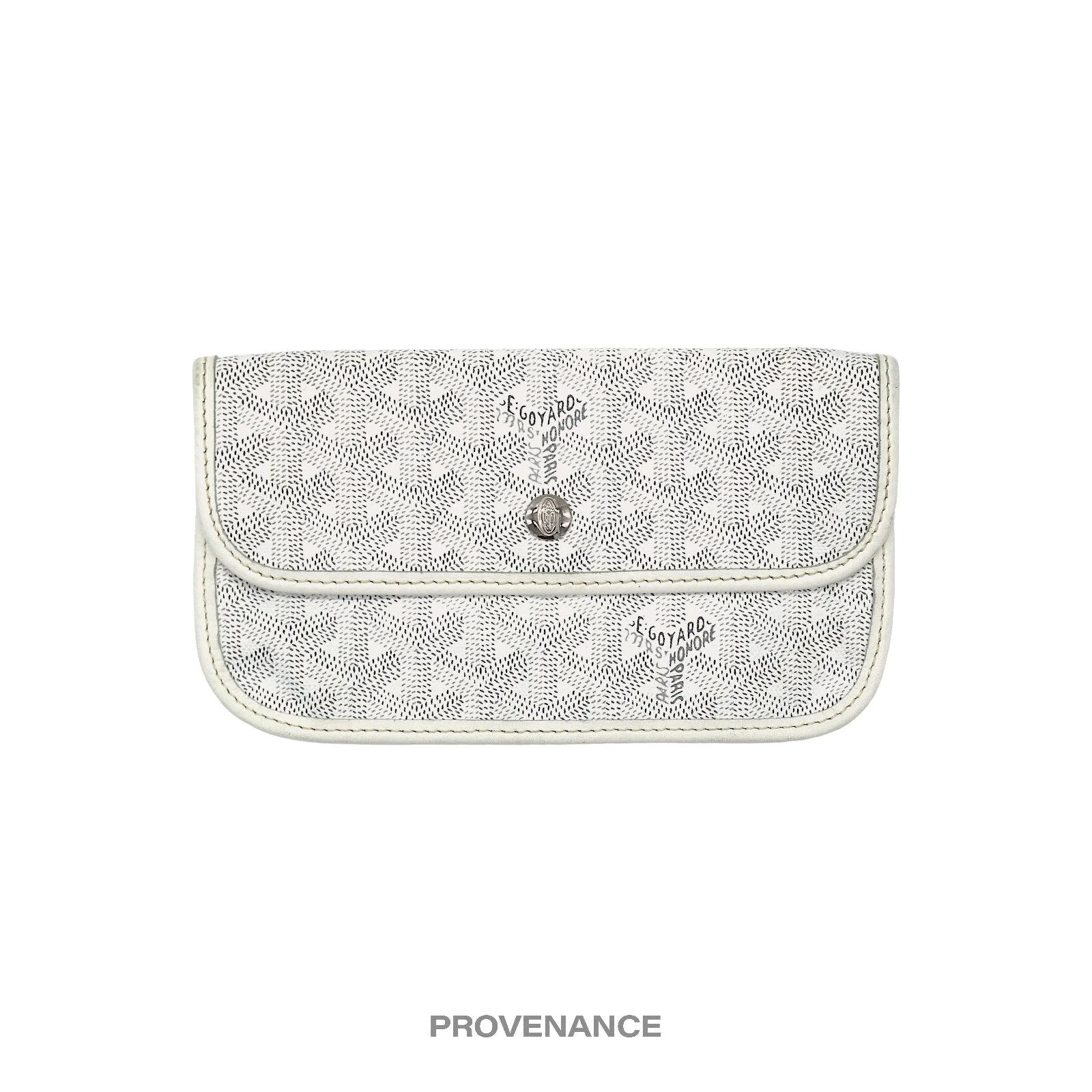 Goyard St. Louis Pouch Wallet - White Goyardine - 1