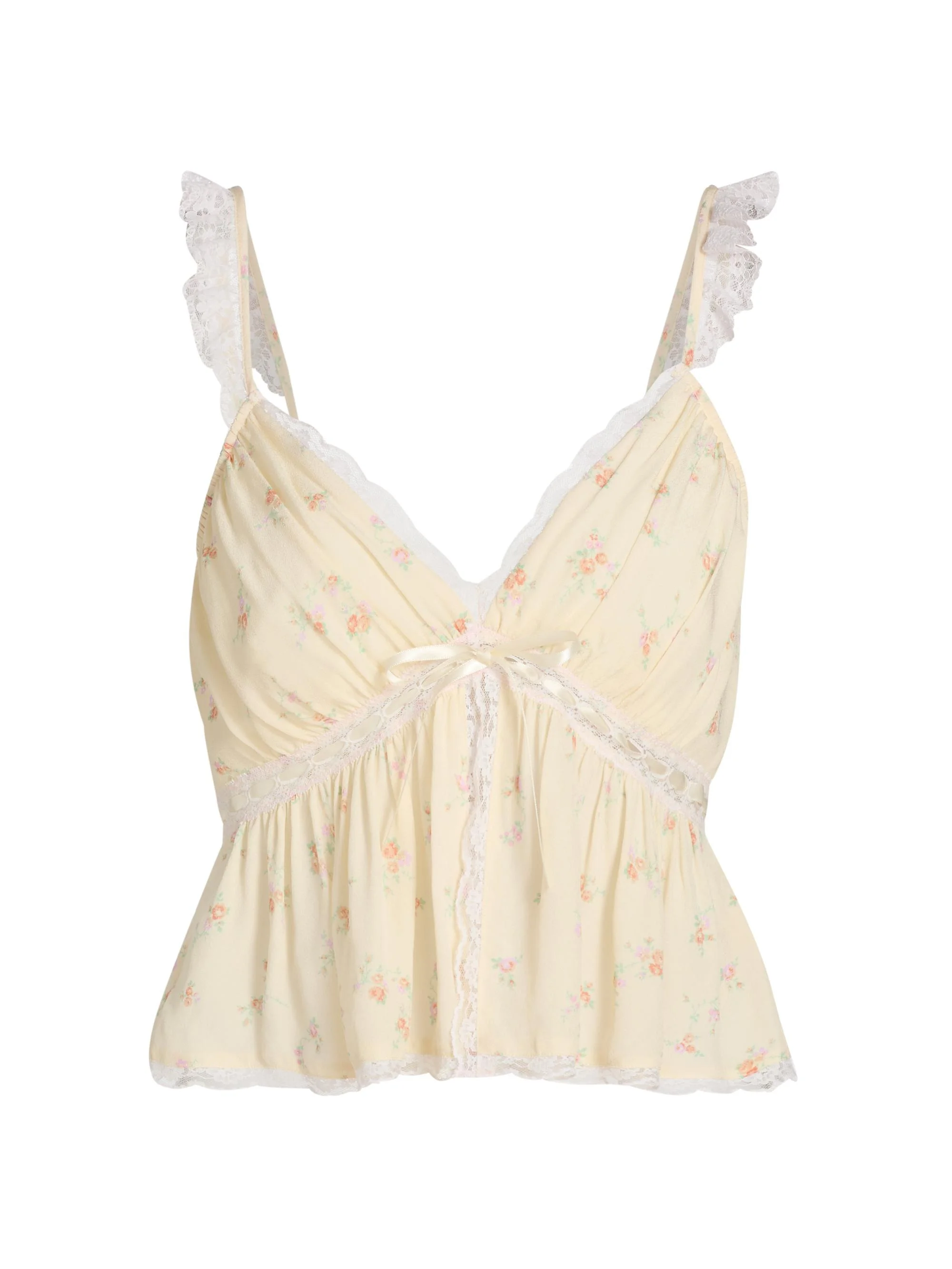 Women's Nicoleta Floral Laced Top - Lemon Haze - 1