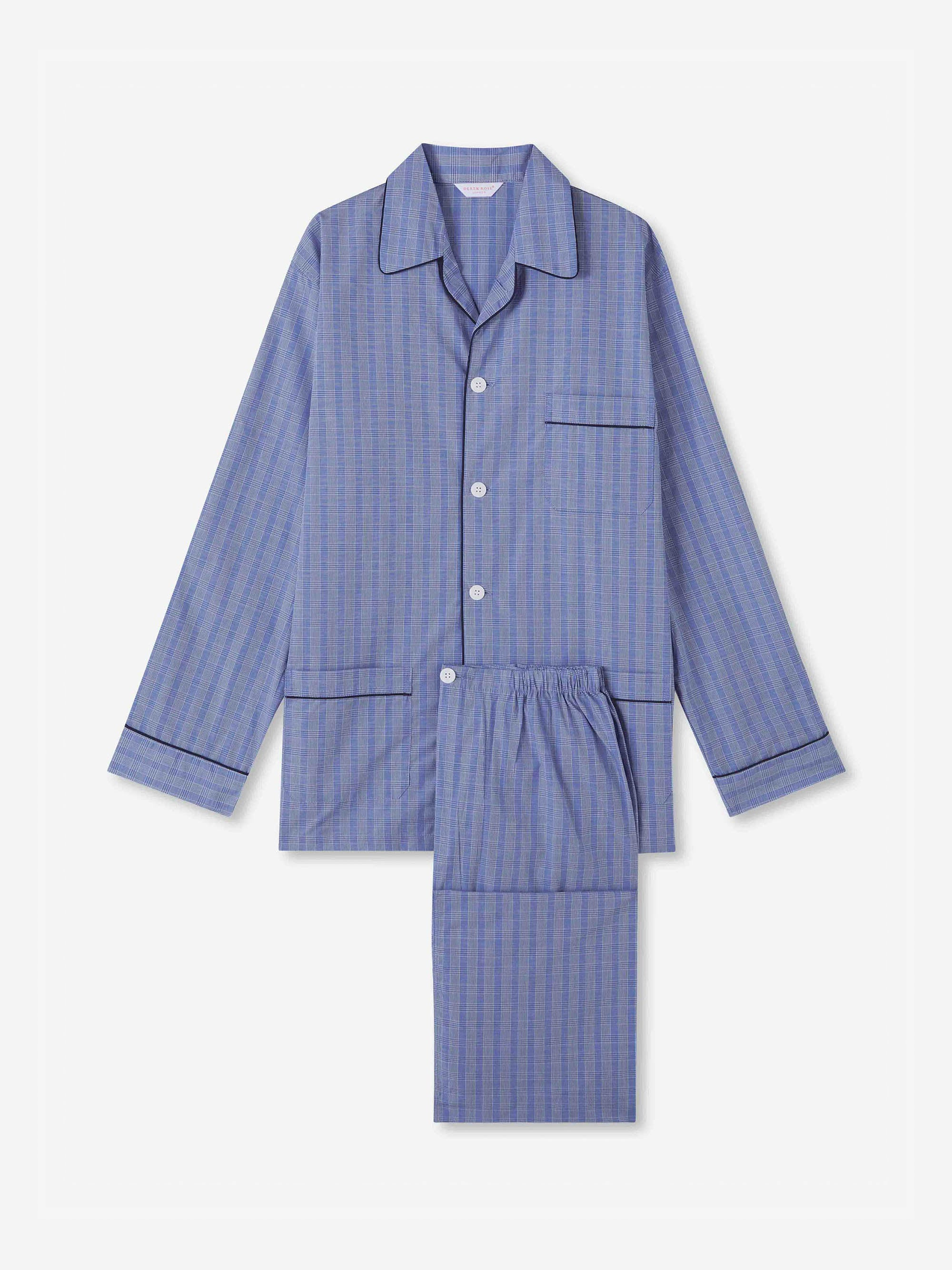 Men's Classic Fit Pyjamas Felsted 3 Cotton Blue - 2