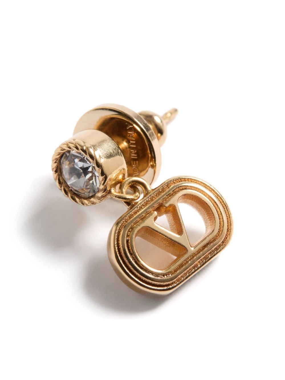 OVAL METAL EARRINGS WITH SWAROVSKI® CRYSTALS - 3