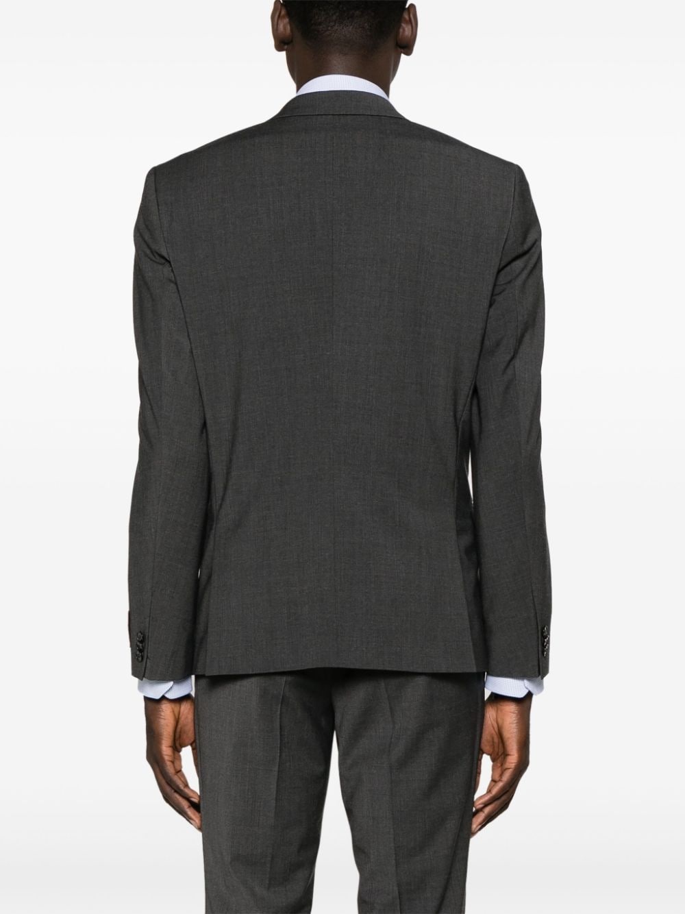 notched-lapels single-breasted blazer - 4