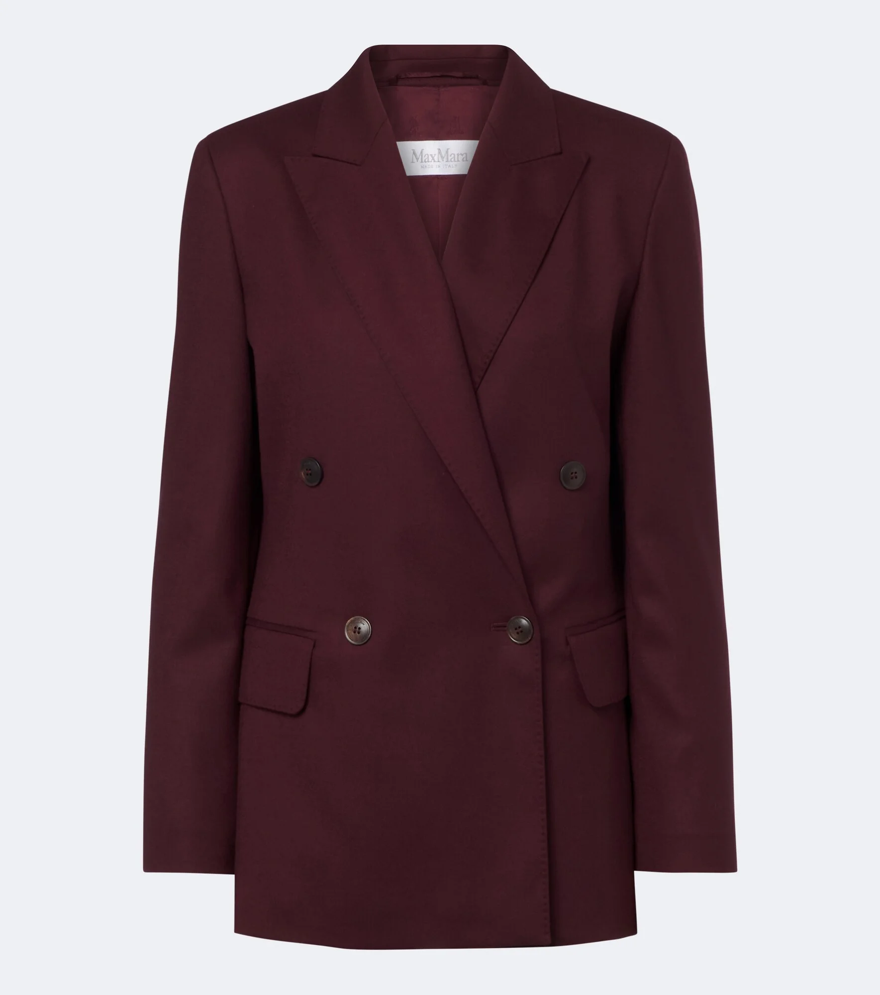 Double-breasted wool-blend blazer - 1