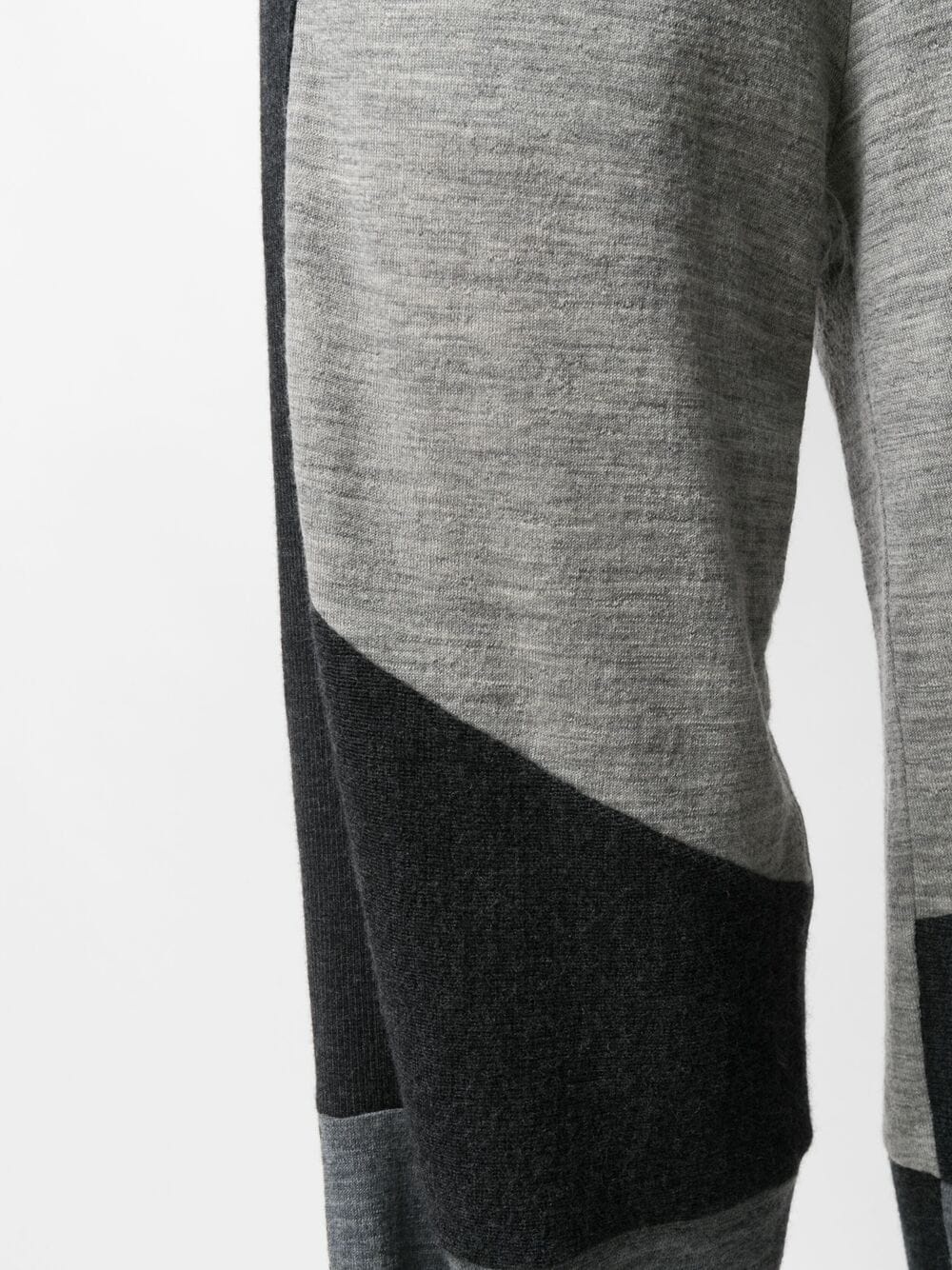 colour-block knitted trousers - 5