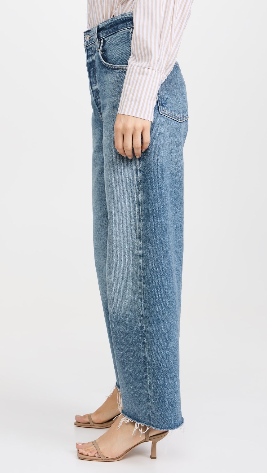 Ayla Raw Hem Crop Regenerative Cotton Jeans - 3