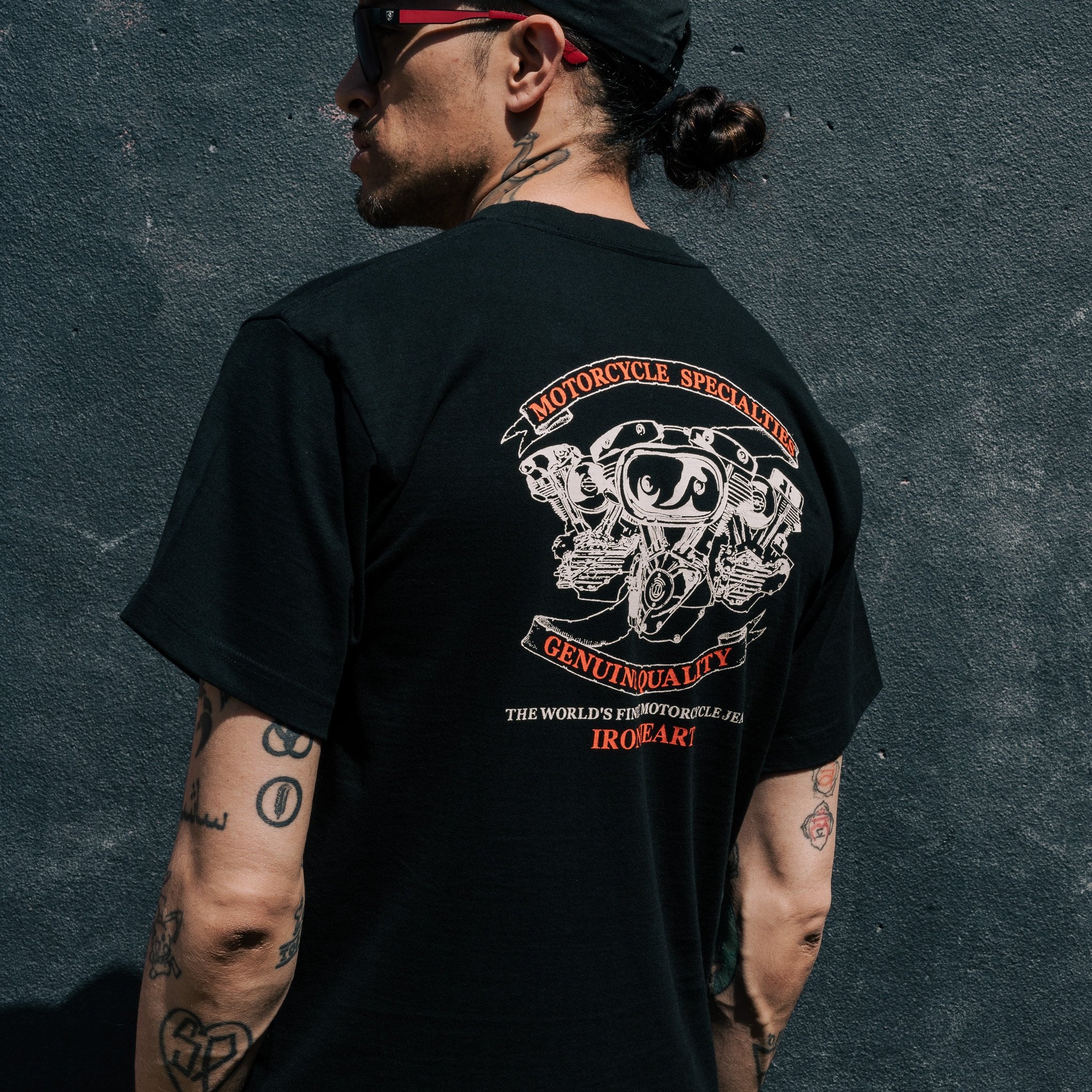 IHPT-2302-BLK 7.5oz Printed Loopwheel Crew Neck T-Shirt - Black - 5