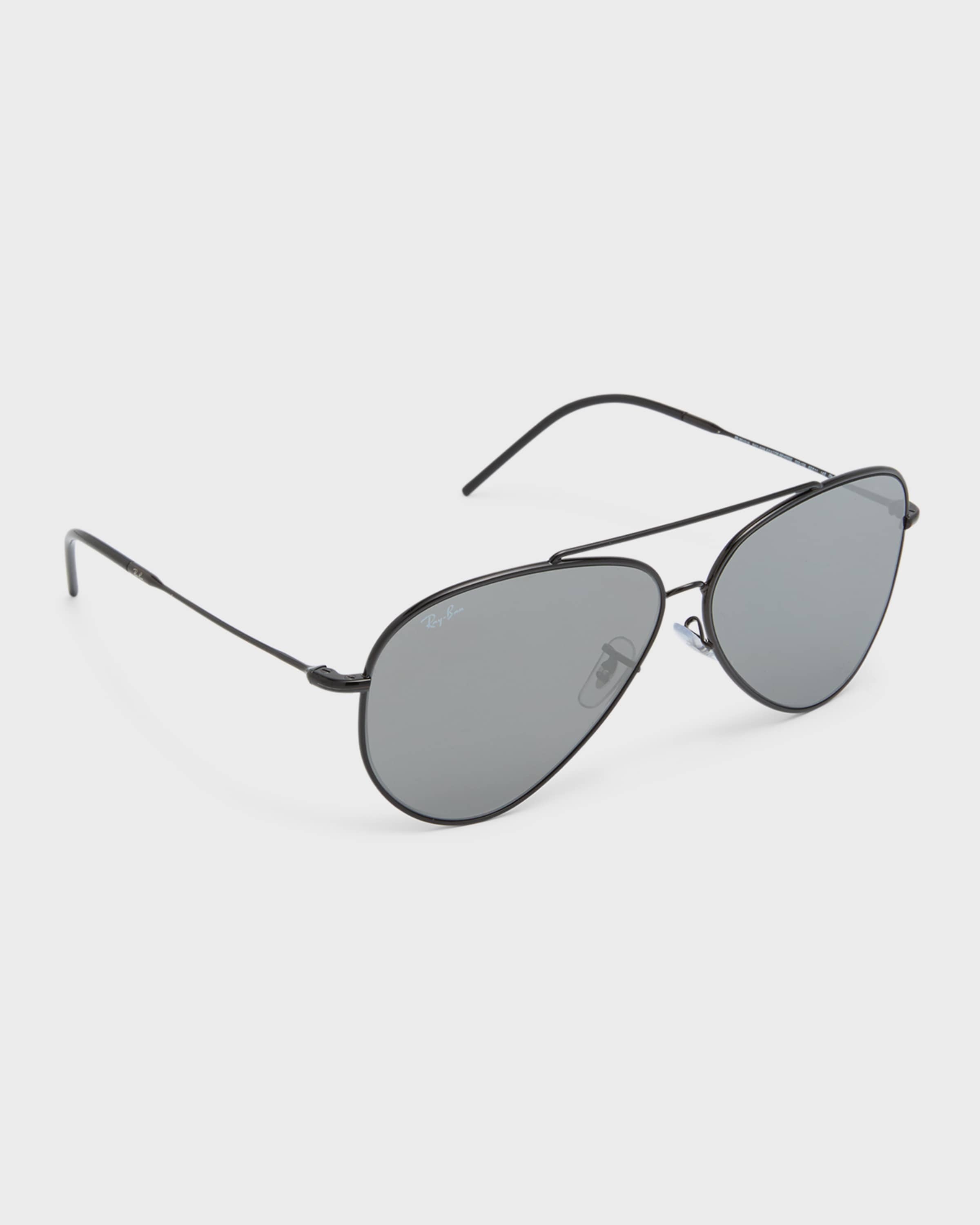 Men's Aviator Reverse Metal Aviator Sunglasses, 62MM - 1