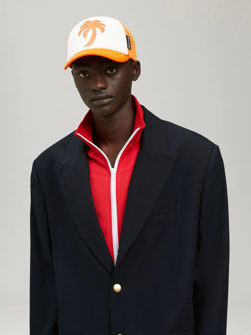 Palm Angels ORANGE PALM TRUCKER HAT outlook