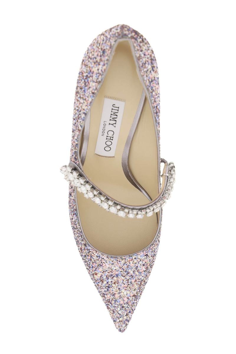 JIMMY CHOO BING 65 PUMPS WITH GLITTER AND CRYSTALS - 2