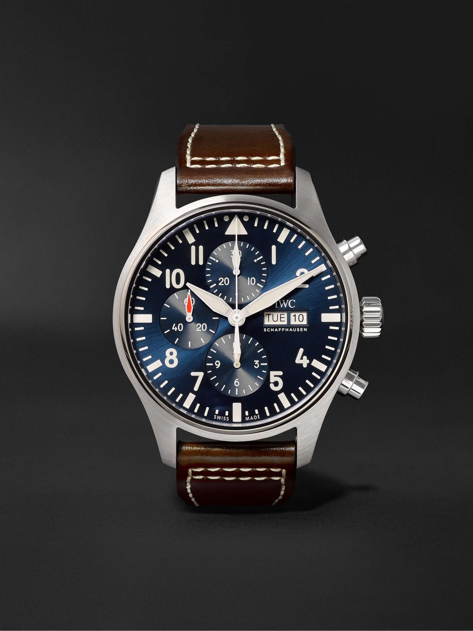 Pilot's Le Petit Prince Edition Automatic Chronograph 43mm Stainless Steel and Leather Watch, Ref. N - 1