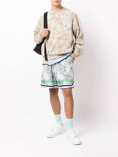 John Elliott abstract-print crewneck cotton sweatshirt outlook