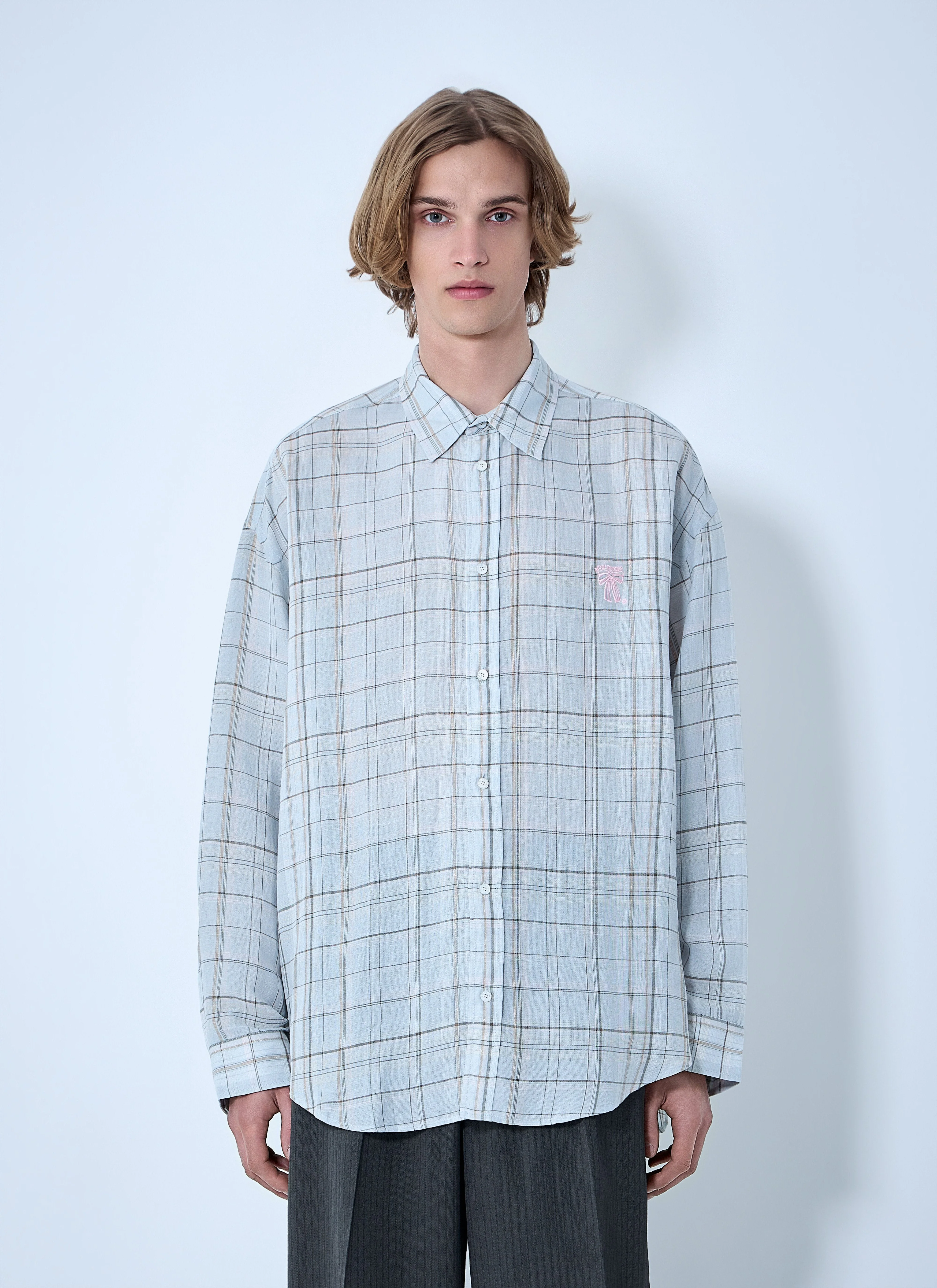 Acne Studios Men Plaid Button-Up Shirt - 1