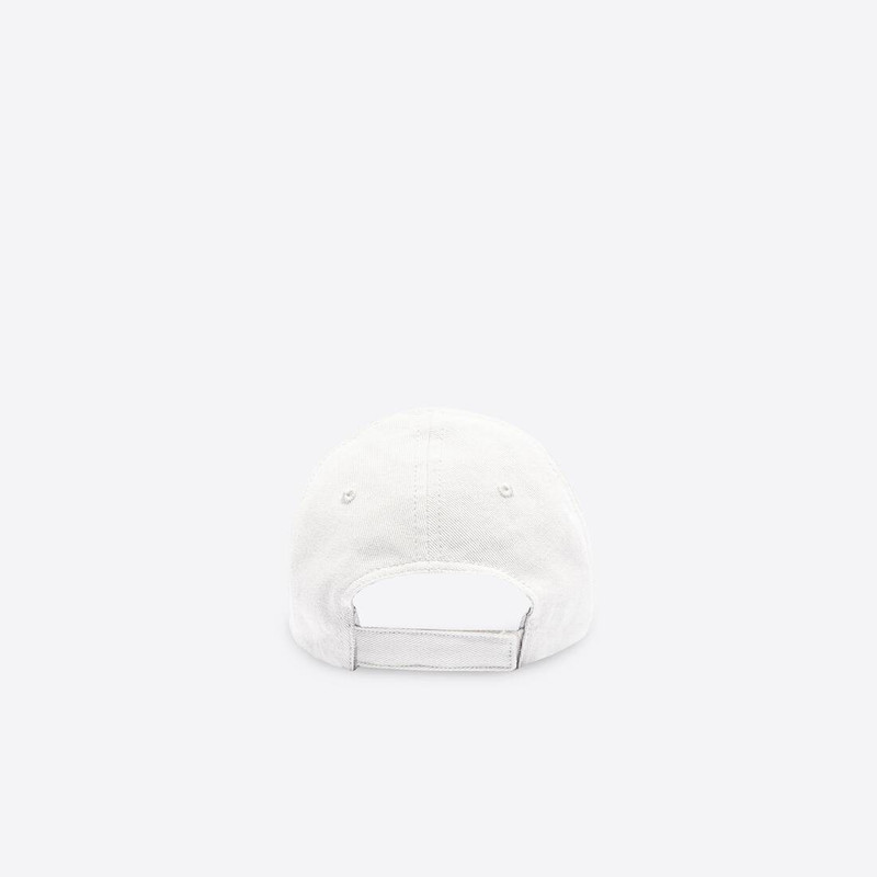 Balenciaga Cap in White/black 4