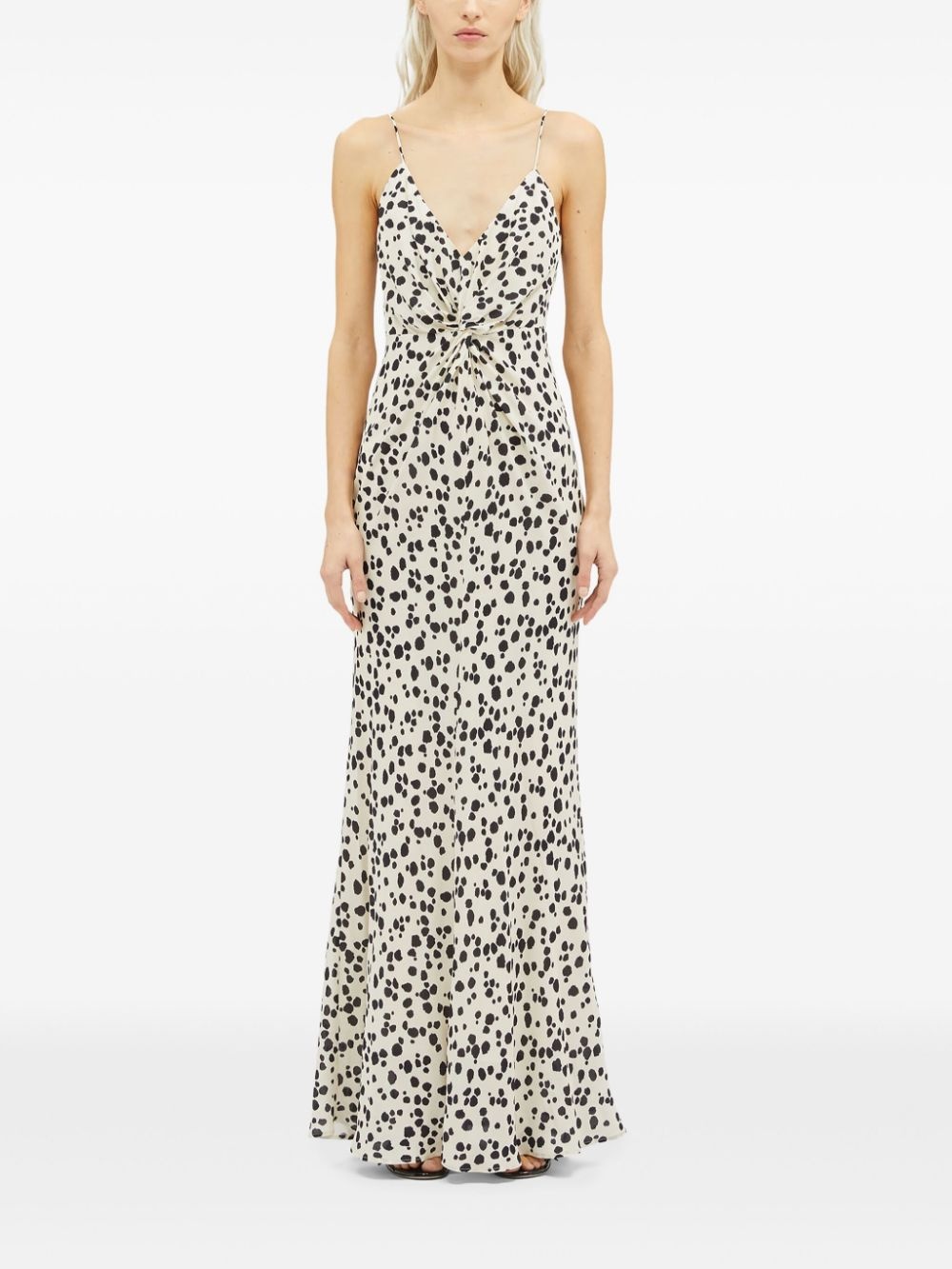 spot-print maxi dress - 2