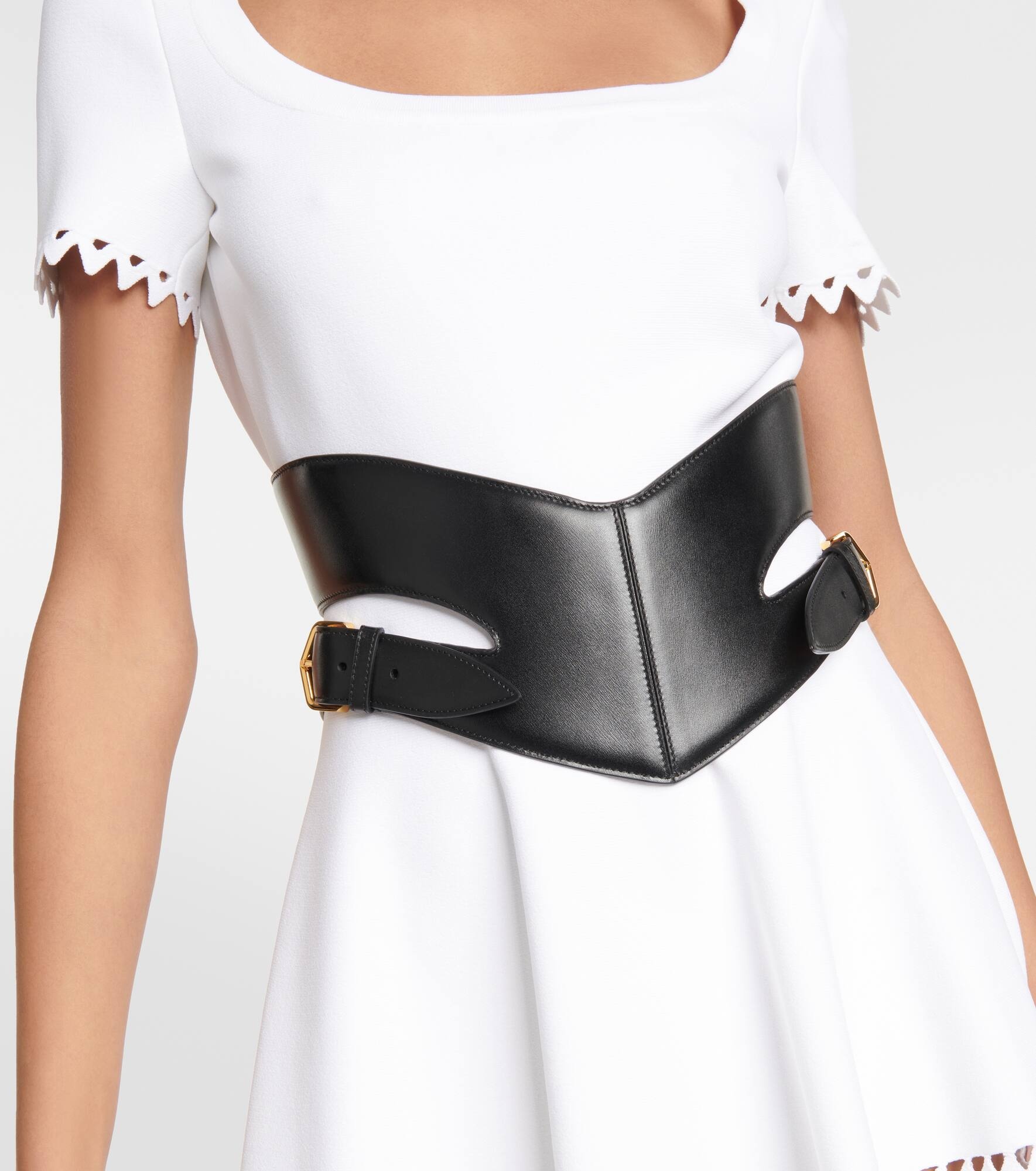 Cut-out leather belt - 2