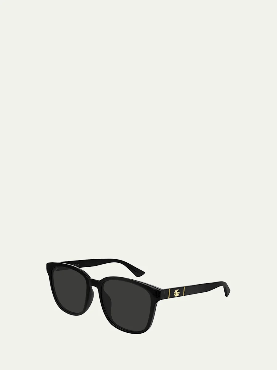 Men's Square Solid Injection Sunglasses - 1