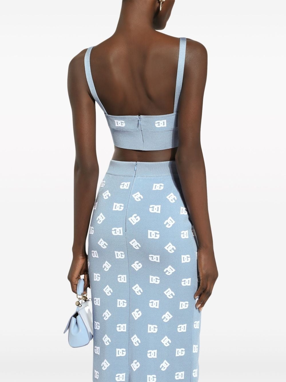 logo embroidered cropped top - 6
